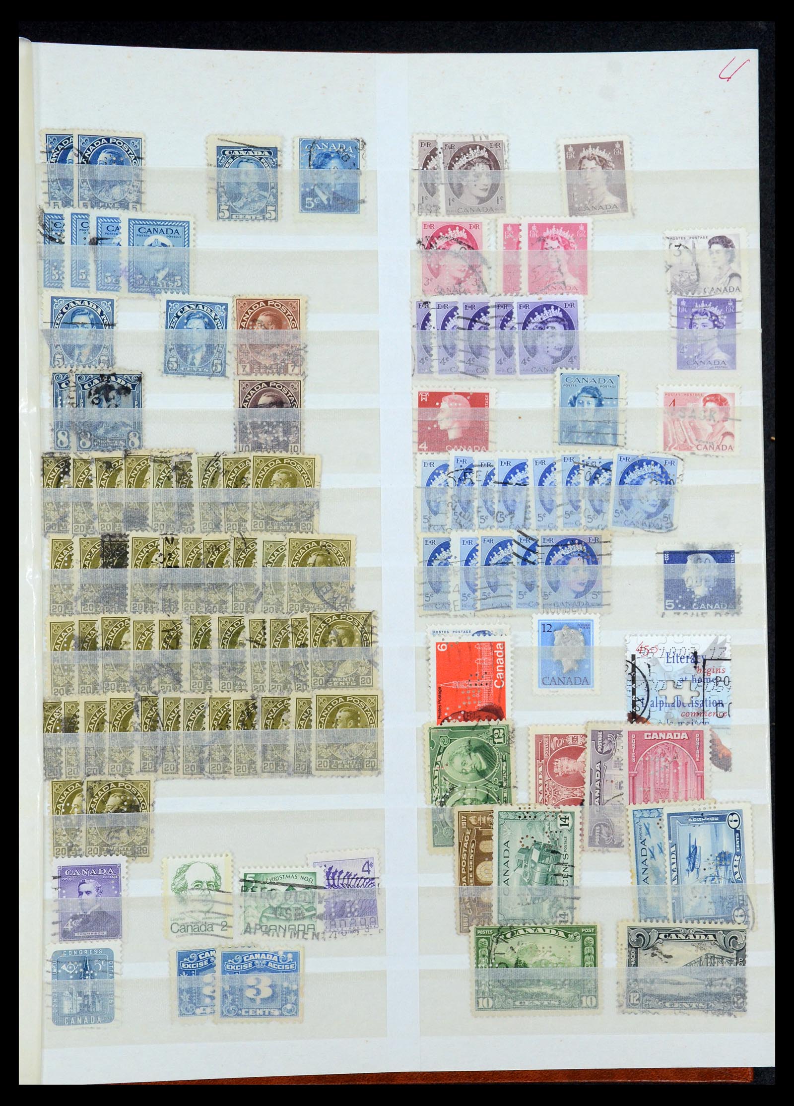 35718 035 - Stamp Collection 35718 World perfins 1900-1950.
