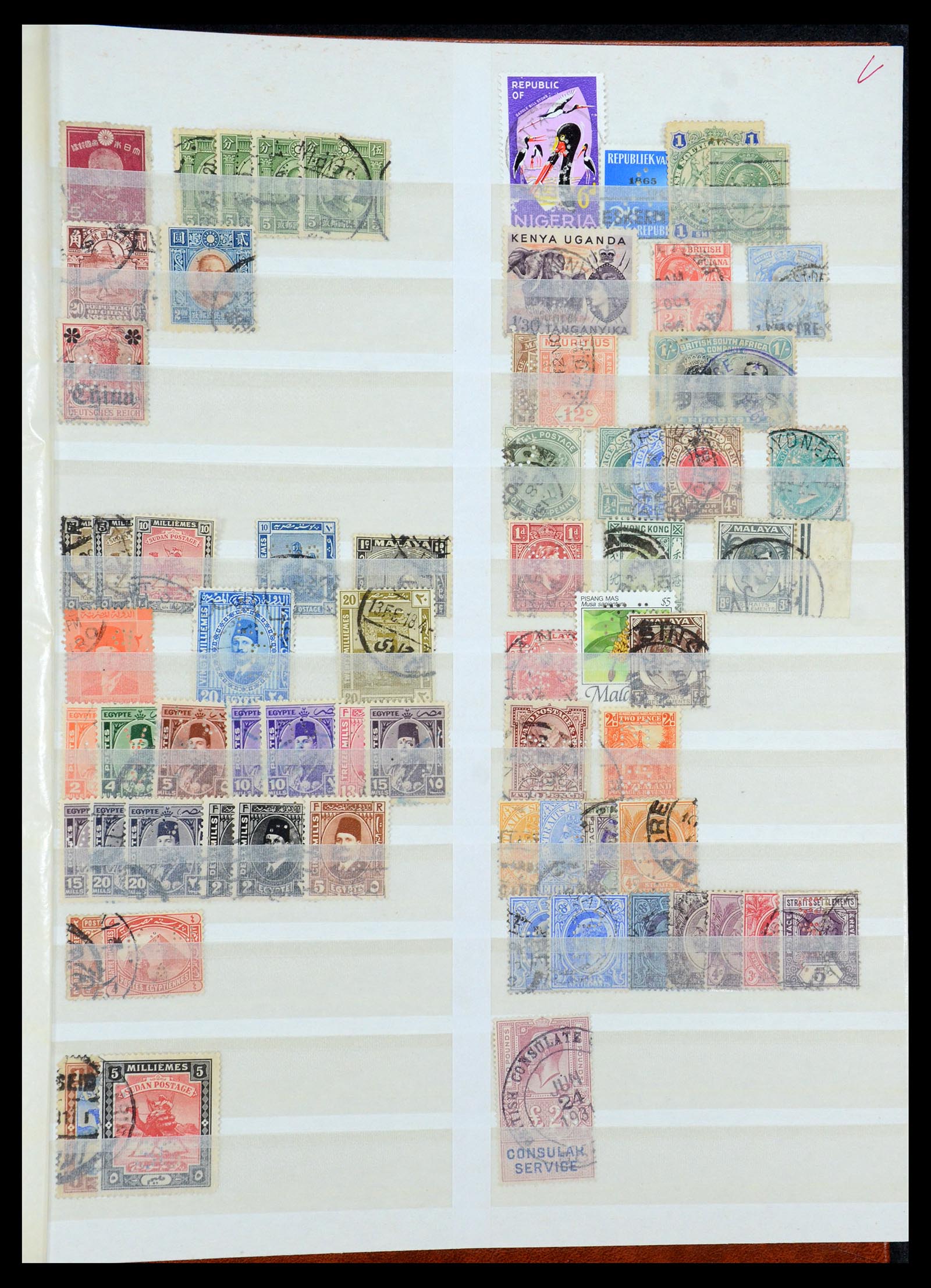 35718 037 - Stamp Collection 35718 World perfins 1900-1950.