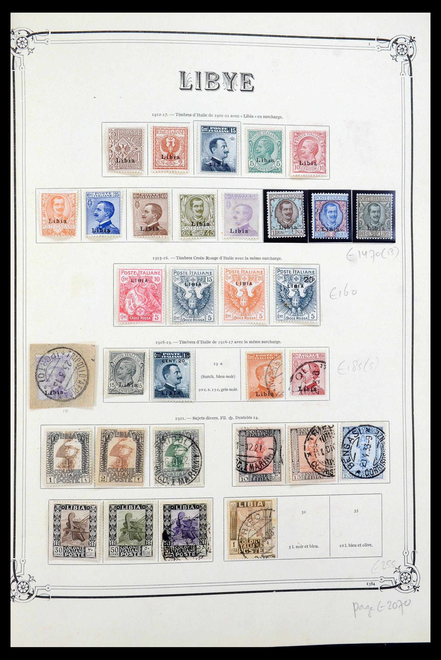 35719 001 - Postzegelverzameling 35719 Libië 1912-1984.