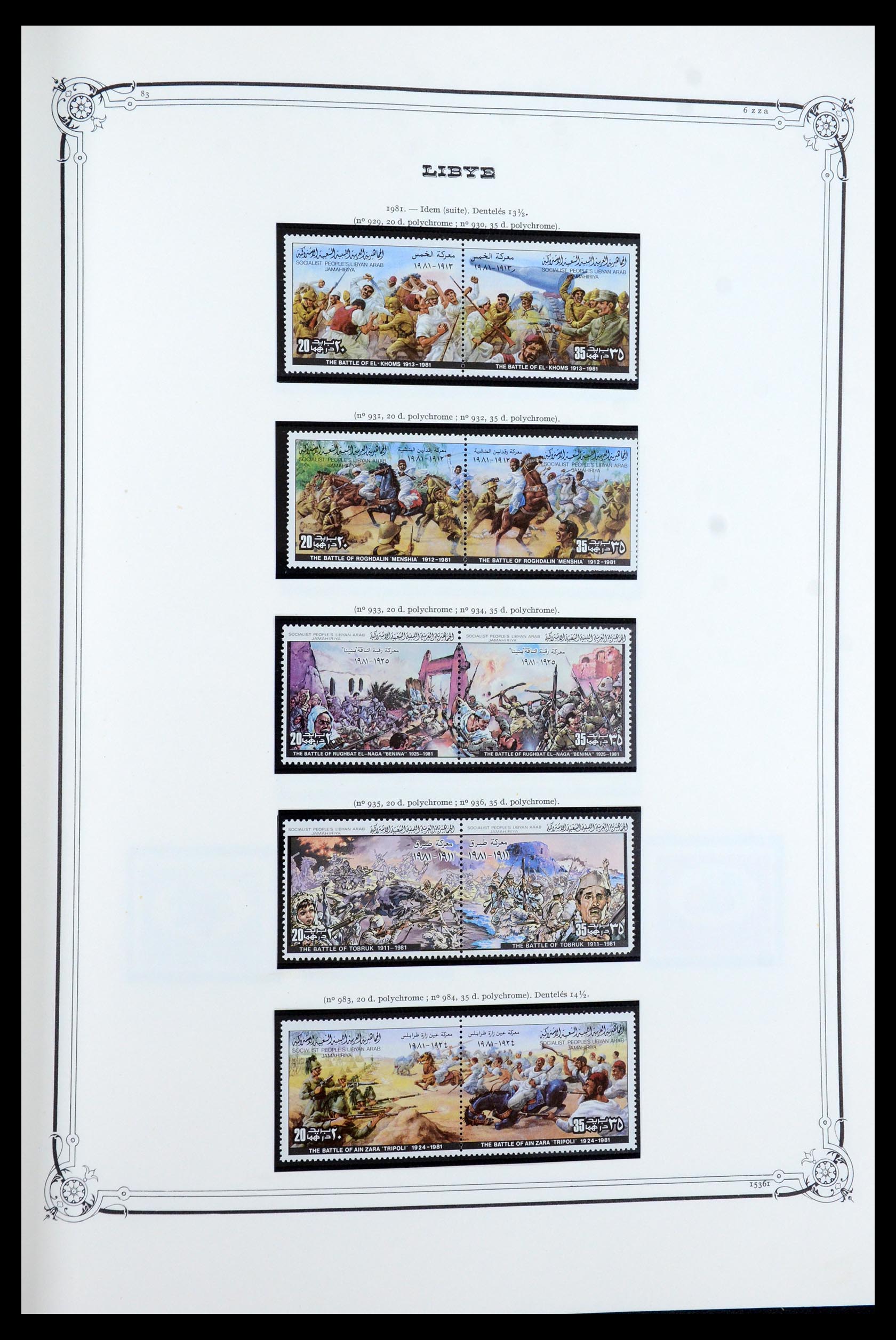 35719 063 - Postzegelverzameling 35719 Libië 1912-1984.