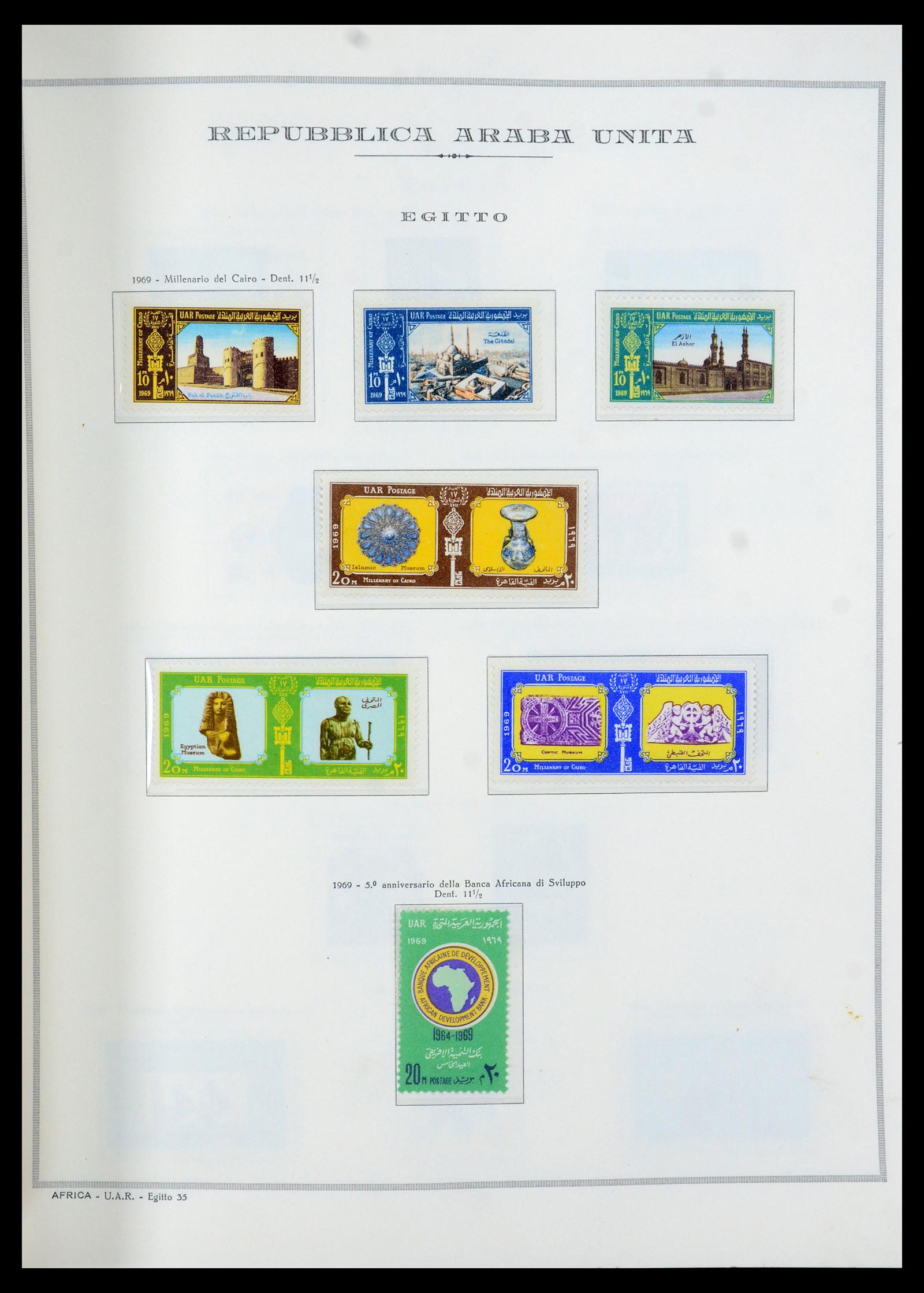 35721 035 - Stamp Collection 35721 United Arab Republic (U.A.R.) 1958-1983.