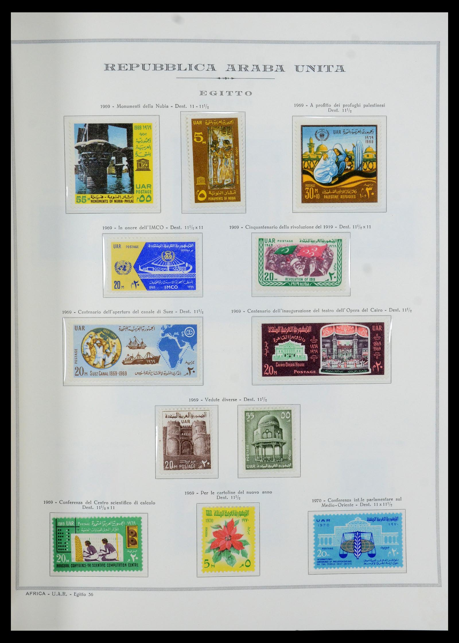 35721 036 - Postzegelverzameling 35721 Verenigde Arabische Republiek (U.A.R.) 195