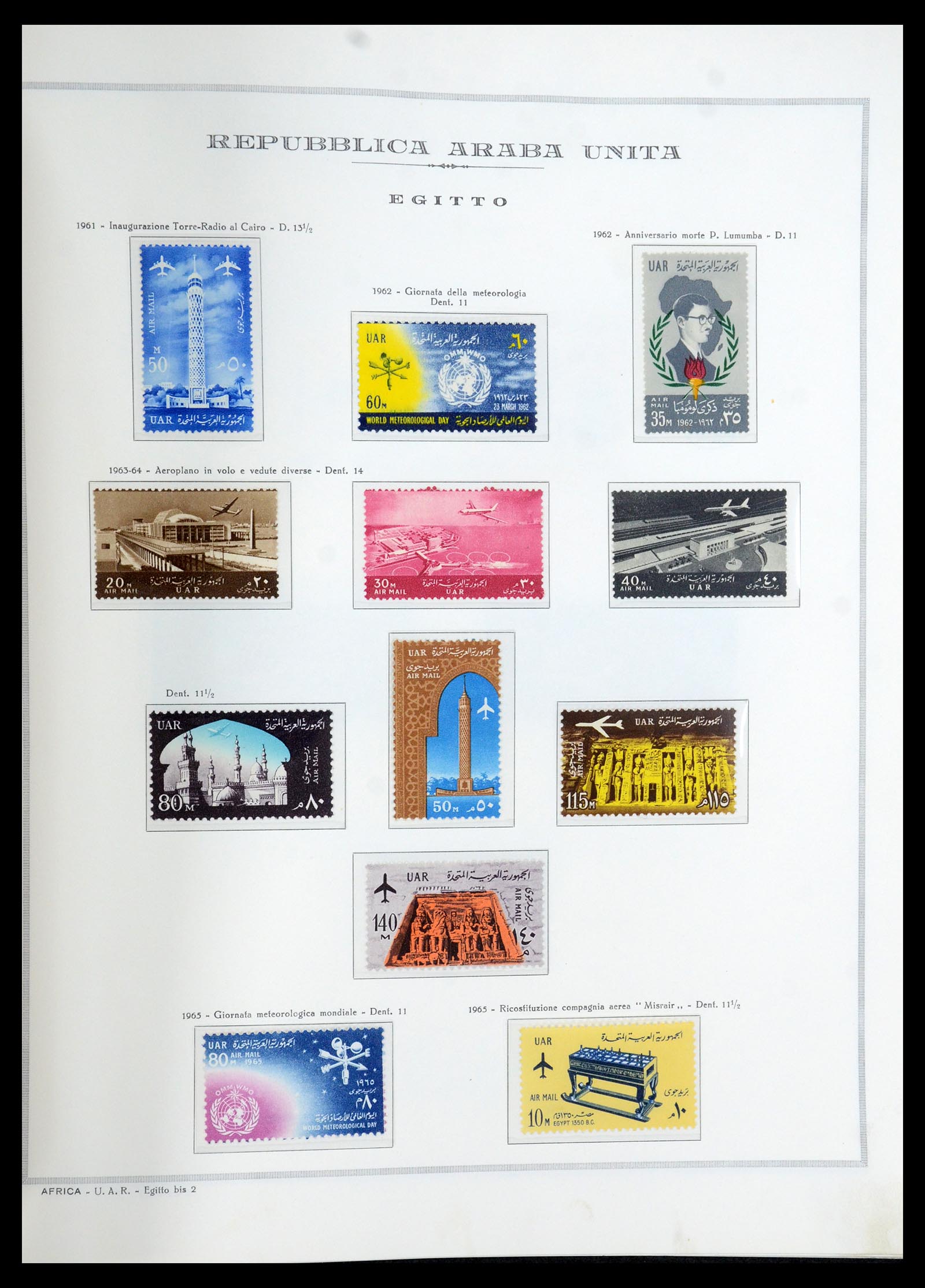 35721 086 - Postzegelverzameling 35721 Verenigde Arabische Republiek (U.A.R.) 195