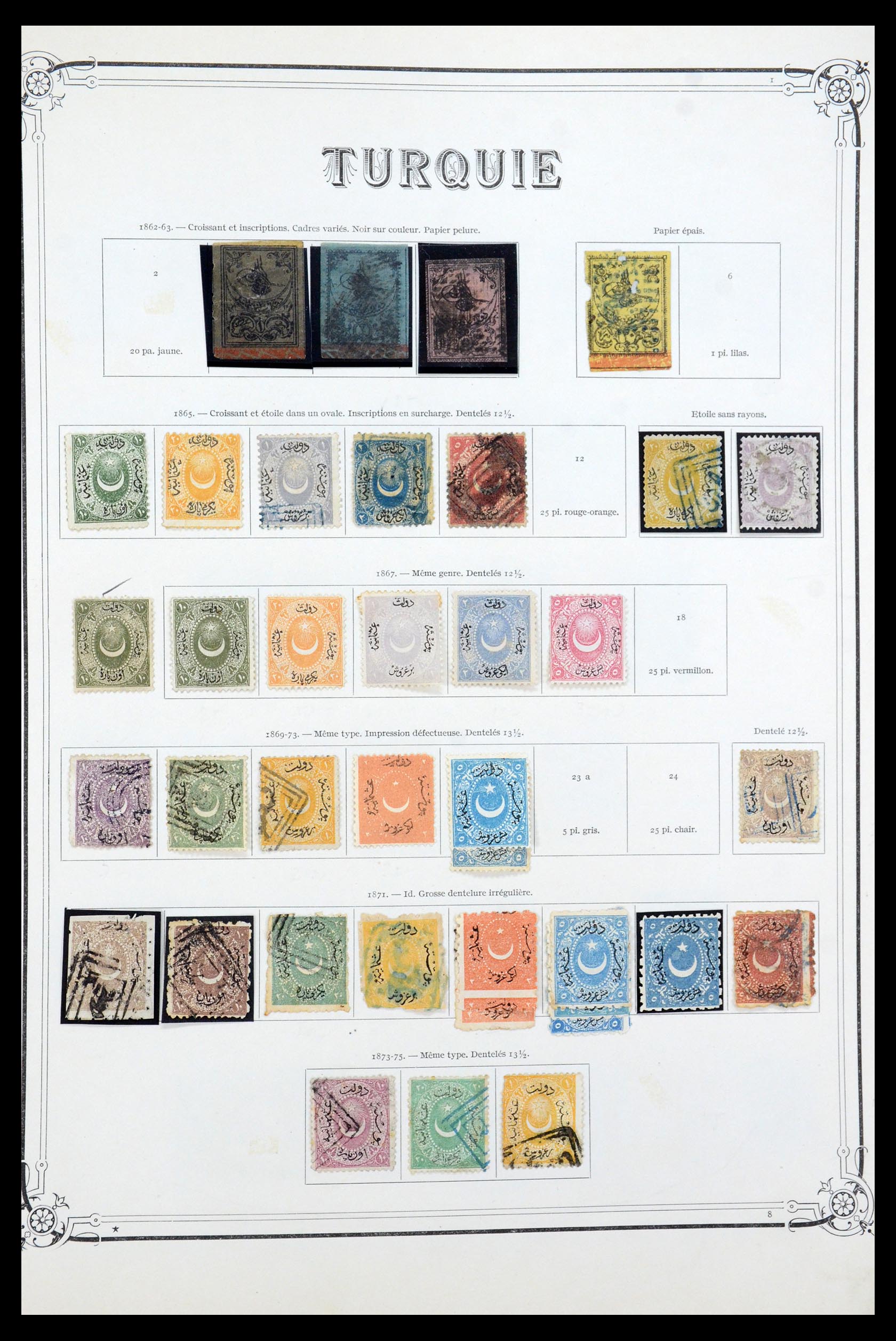 35722 001 - Postzegelverzameling 35722 Turkije 1862-1960.