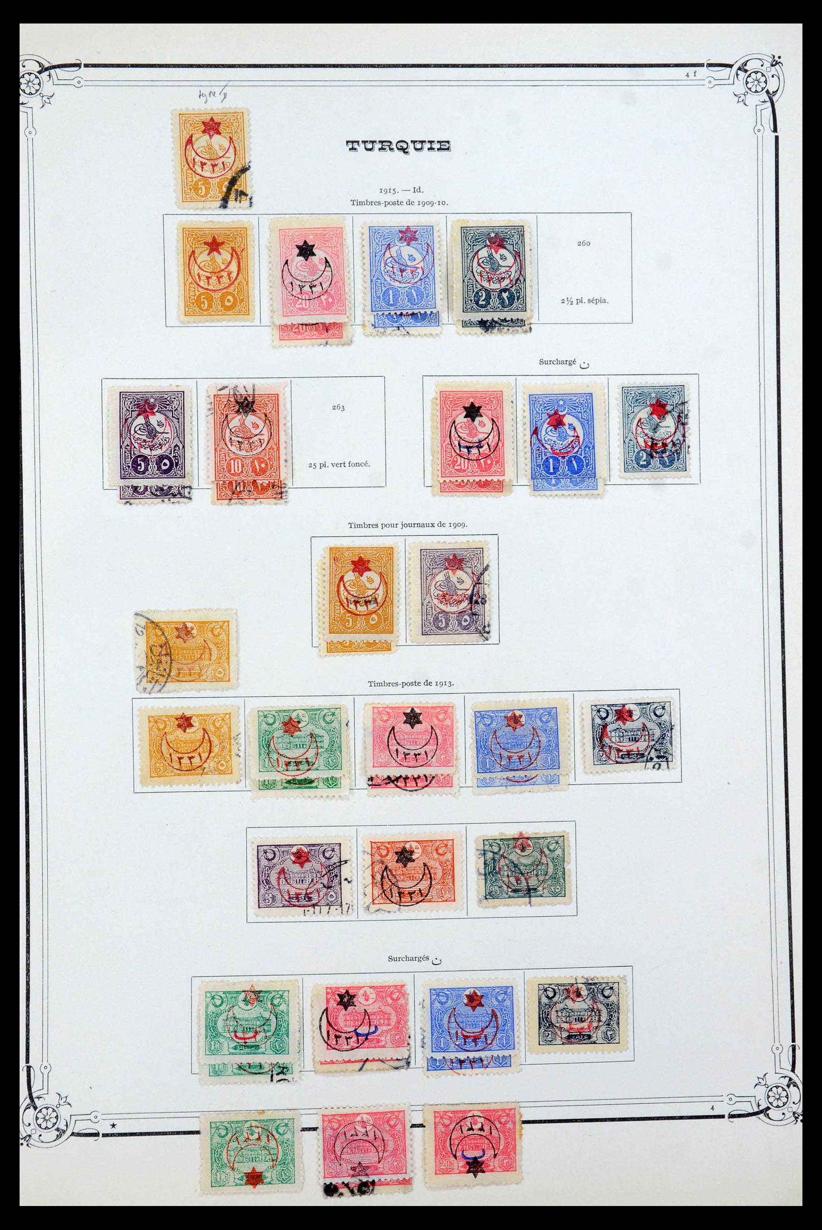 35722 010 - Postzegelverzameling 35722 Turkije 1862-1960.