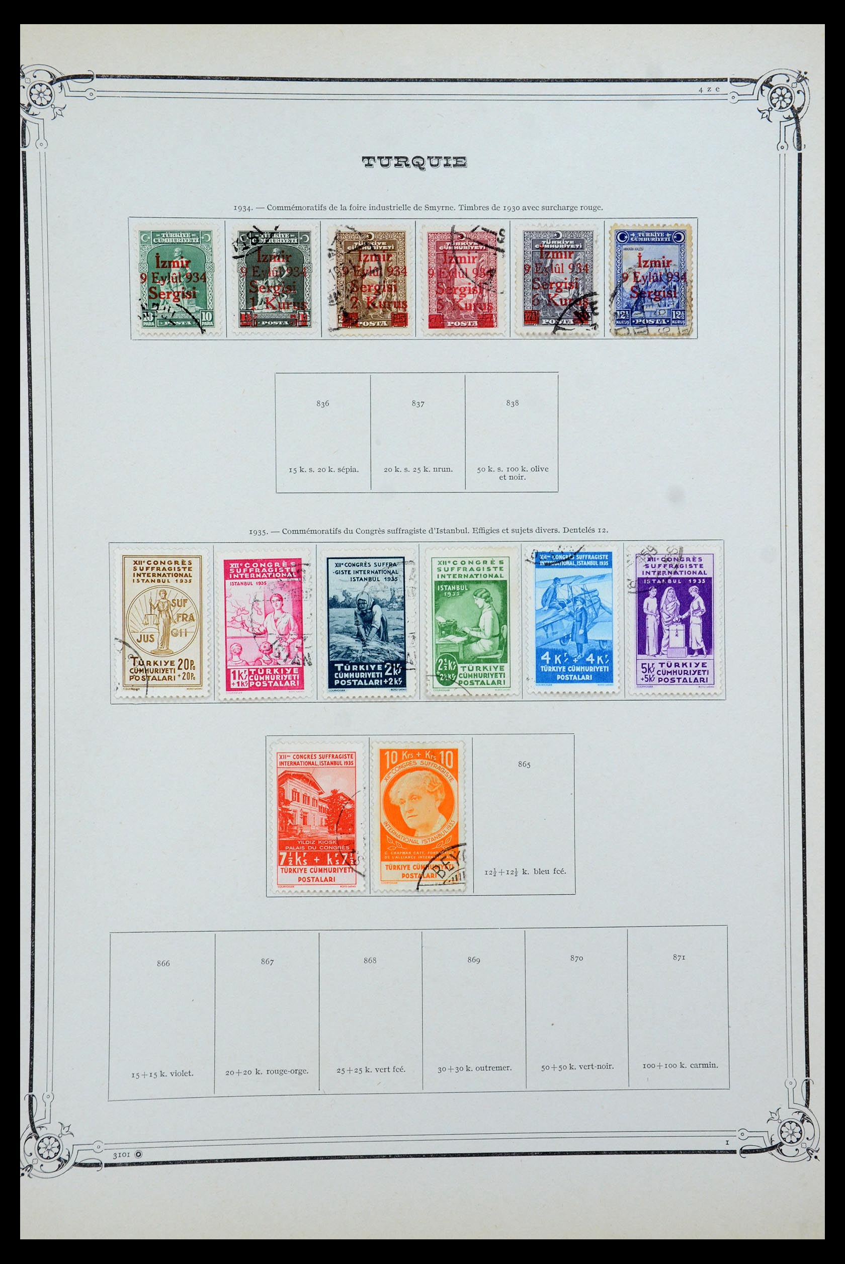 35722 032 - Postzegelverzameling 35722 Turkije 1862-1960.