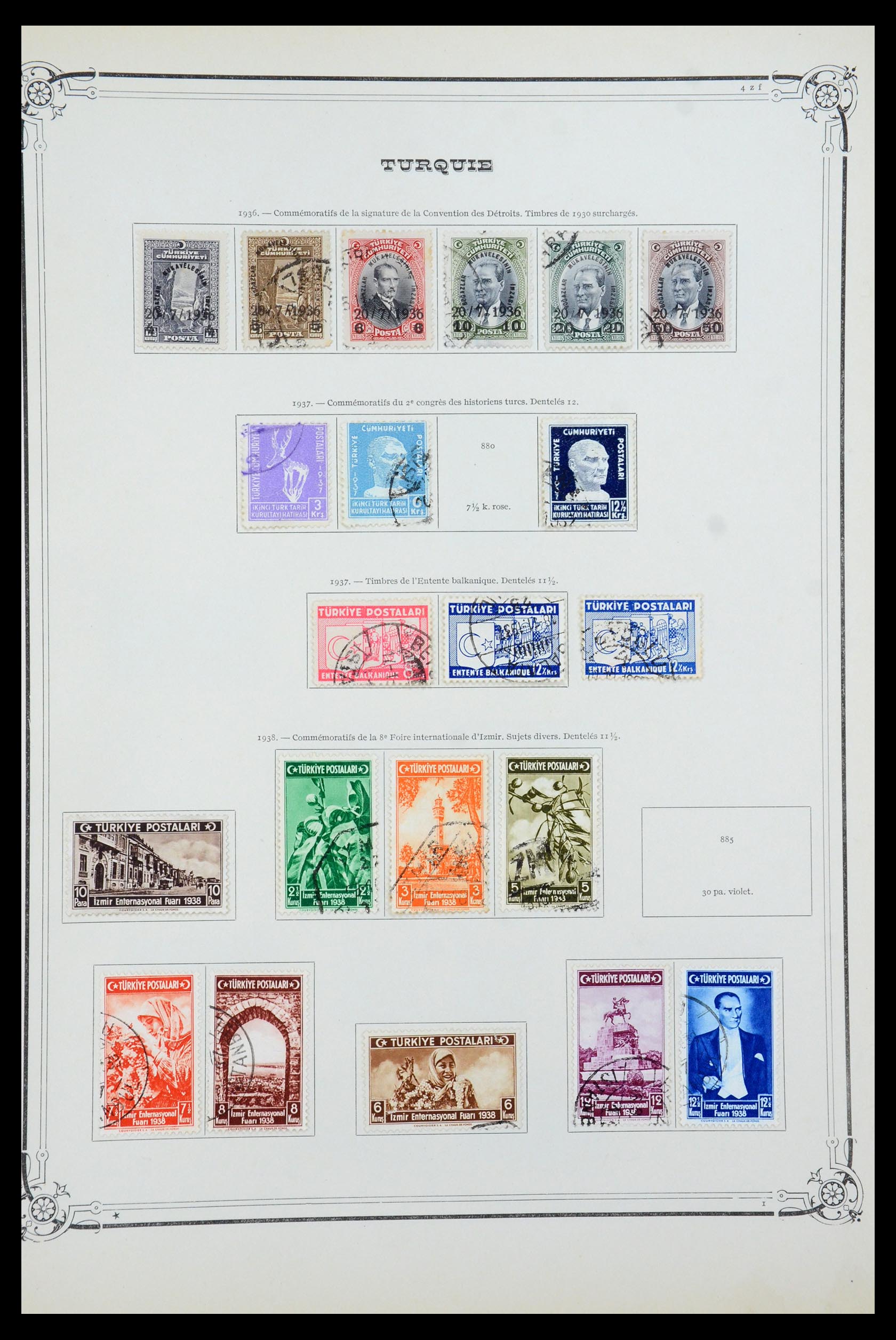 35722 033 - Postzegelverzameling 35722 Turkije 1862-1960.