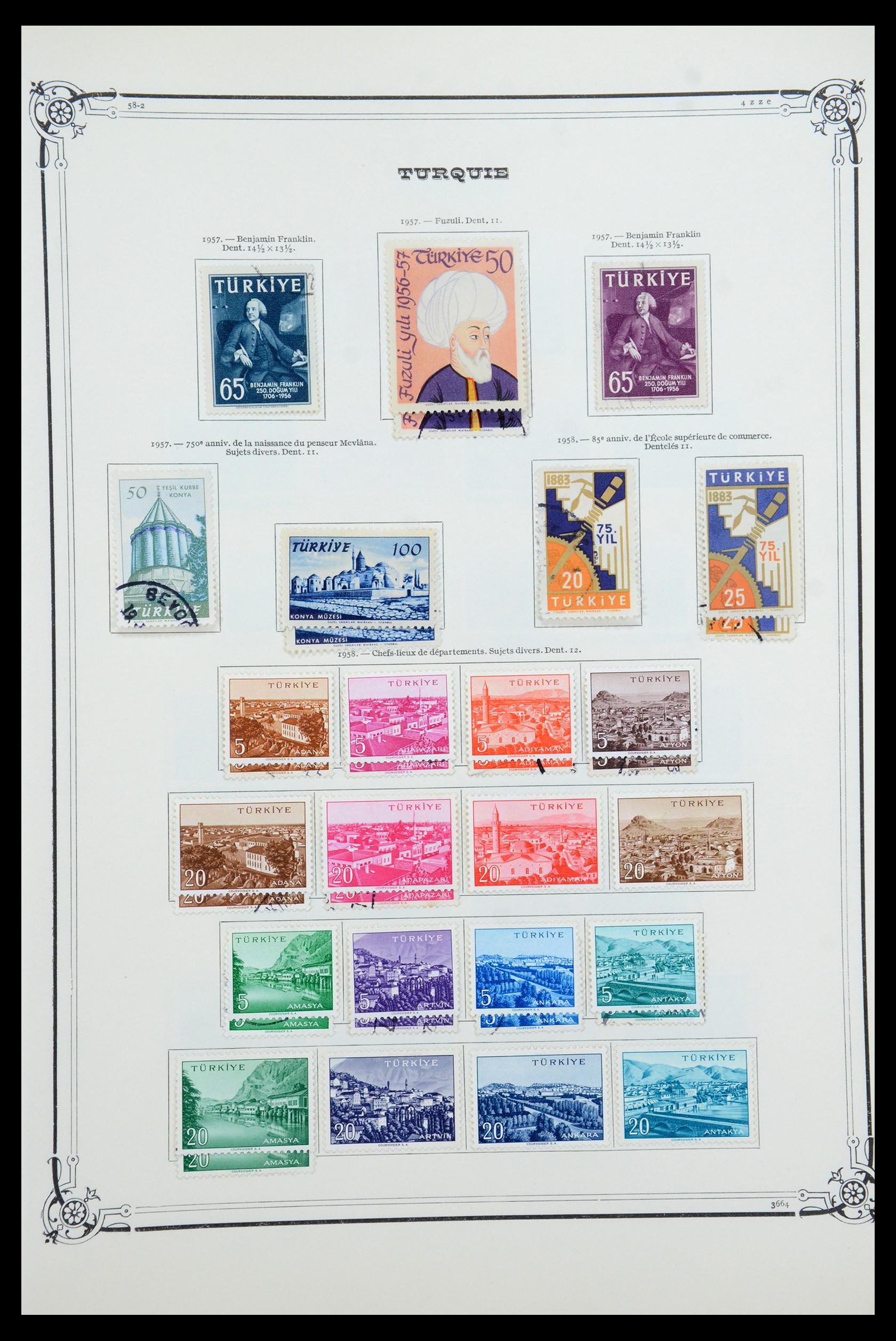 35722 058 - Postzegelverzameling 35722 Turkije 1862-1960.