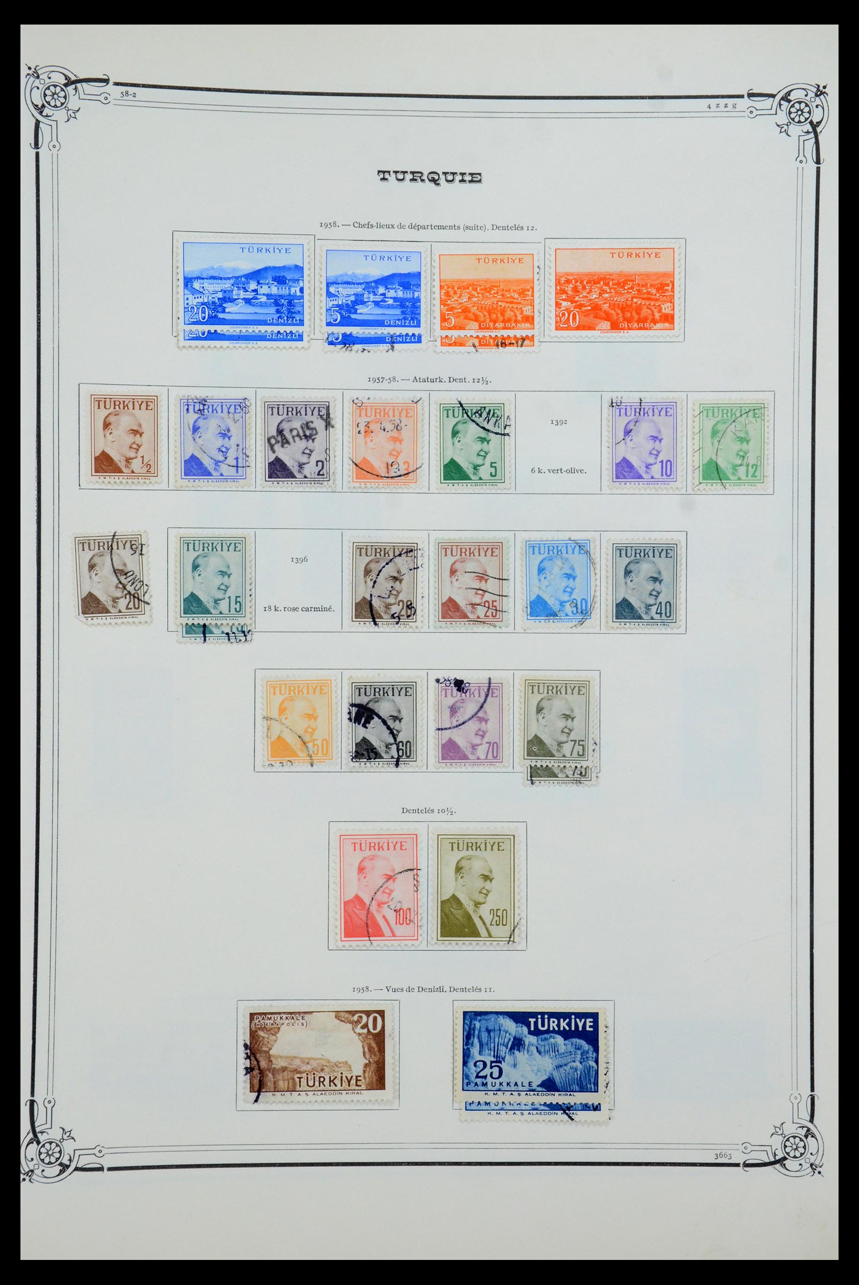 35722 060 - Postzegelverzameling 35722 Turkije 1862-1960.