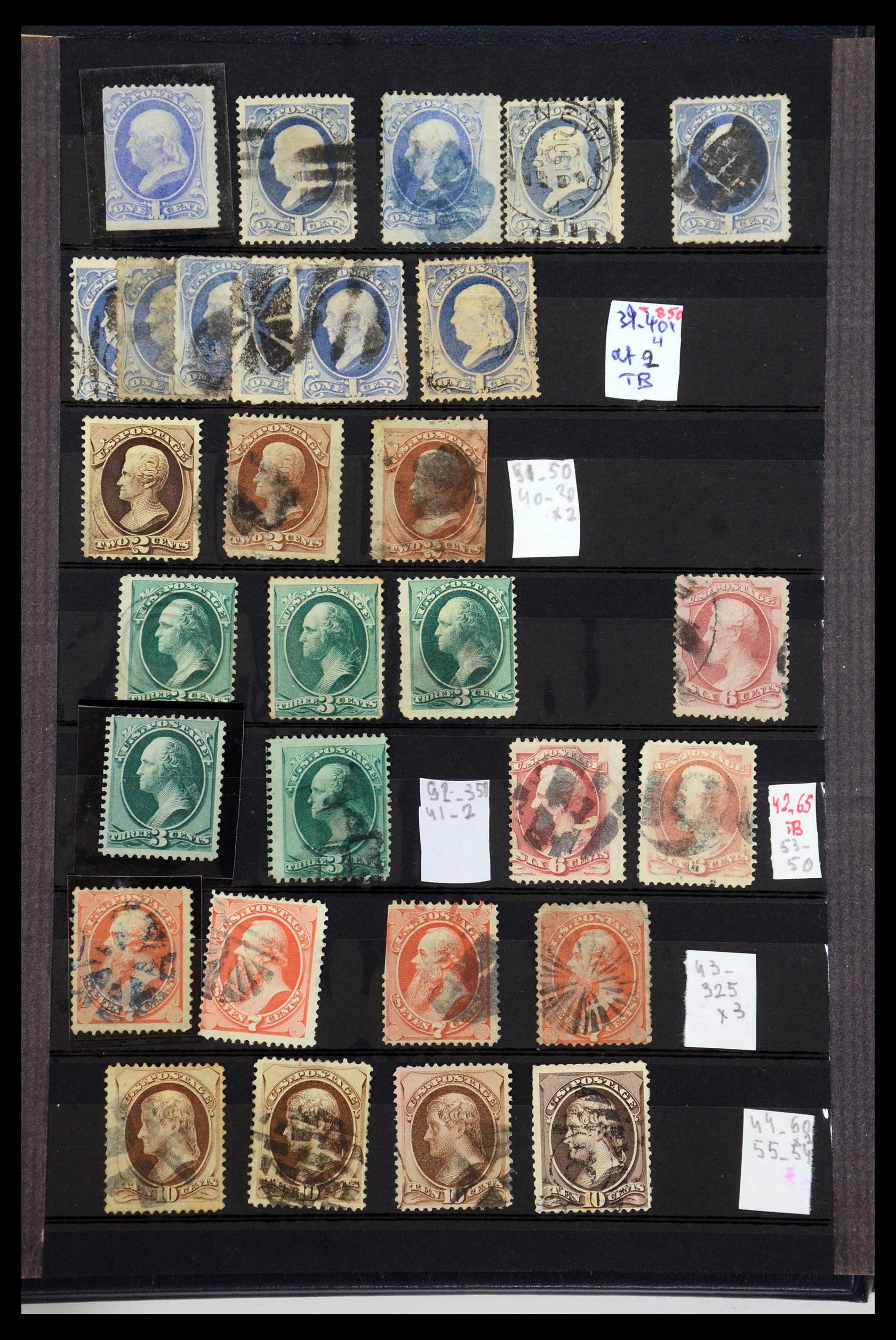 35725 004 - Postzegelverzameling 35725 USA 1851-1950.