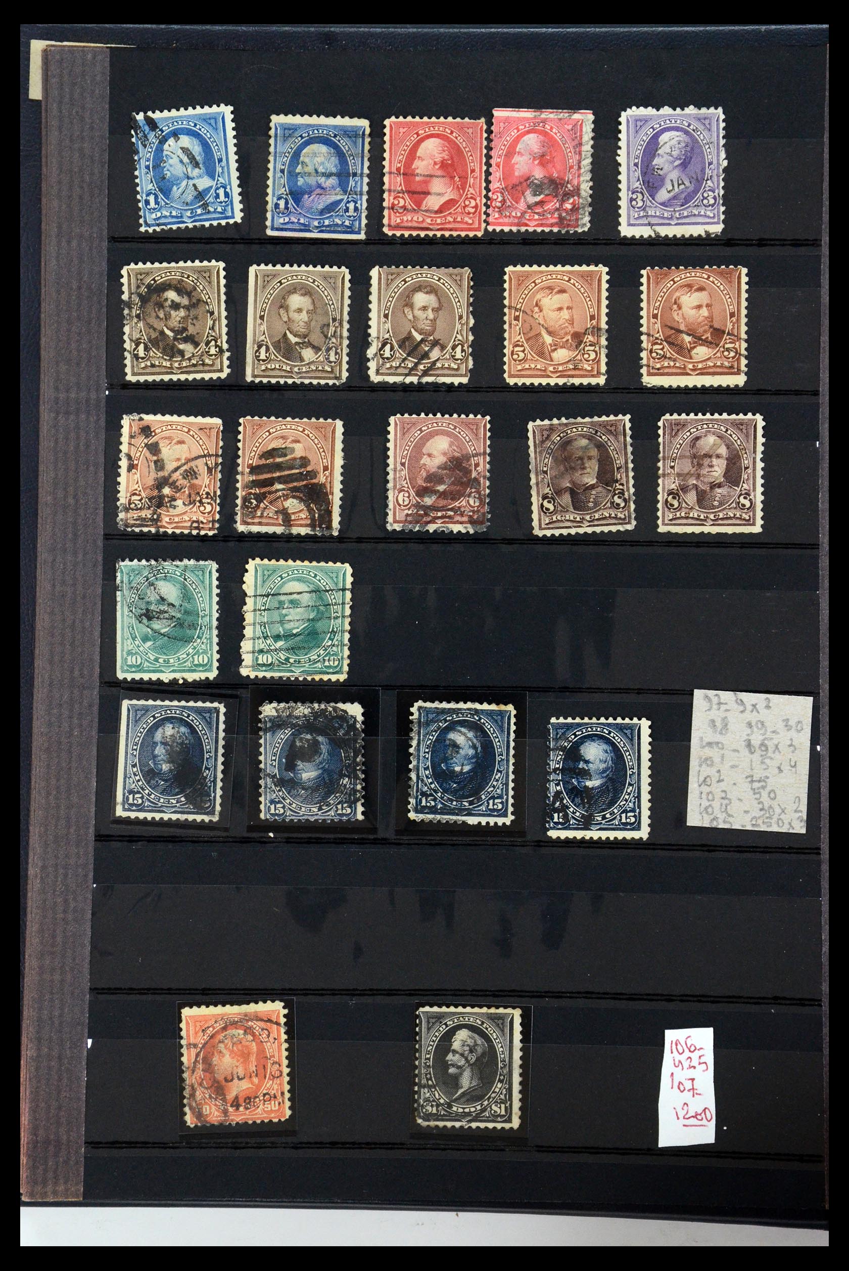 35725 010 - Postzegelverzameling 35725 USA 1851-1950.