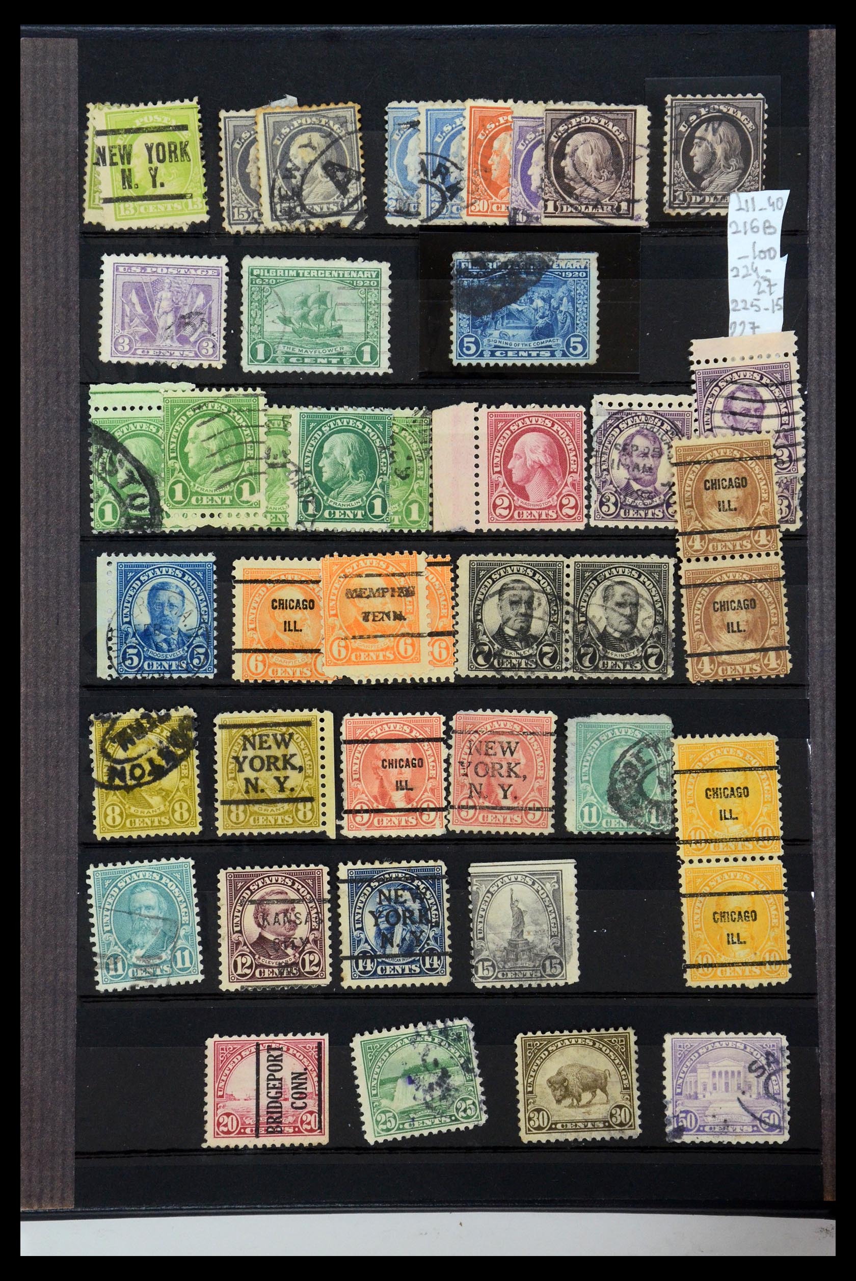 35725 016 - Postzegelverzameling 35725 USA 1851-1950.