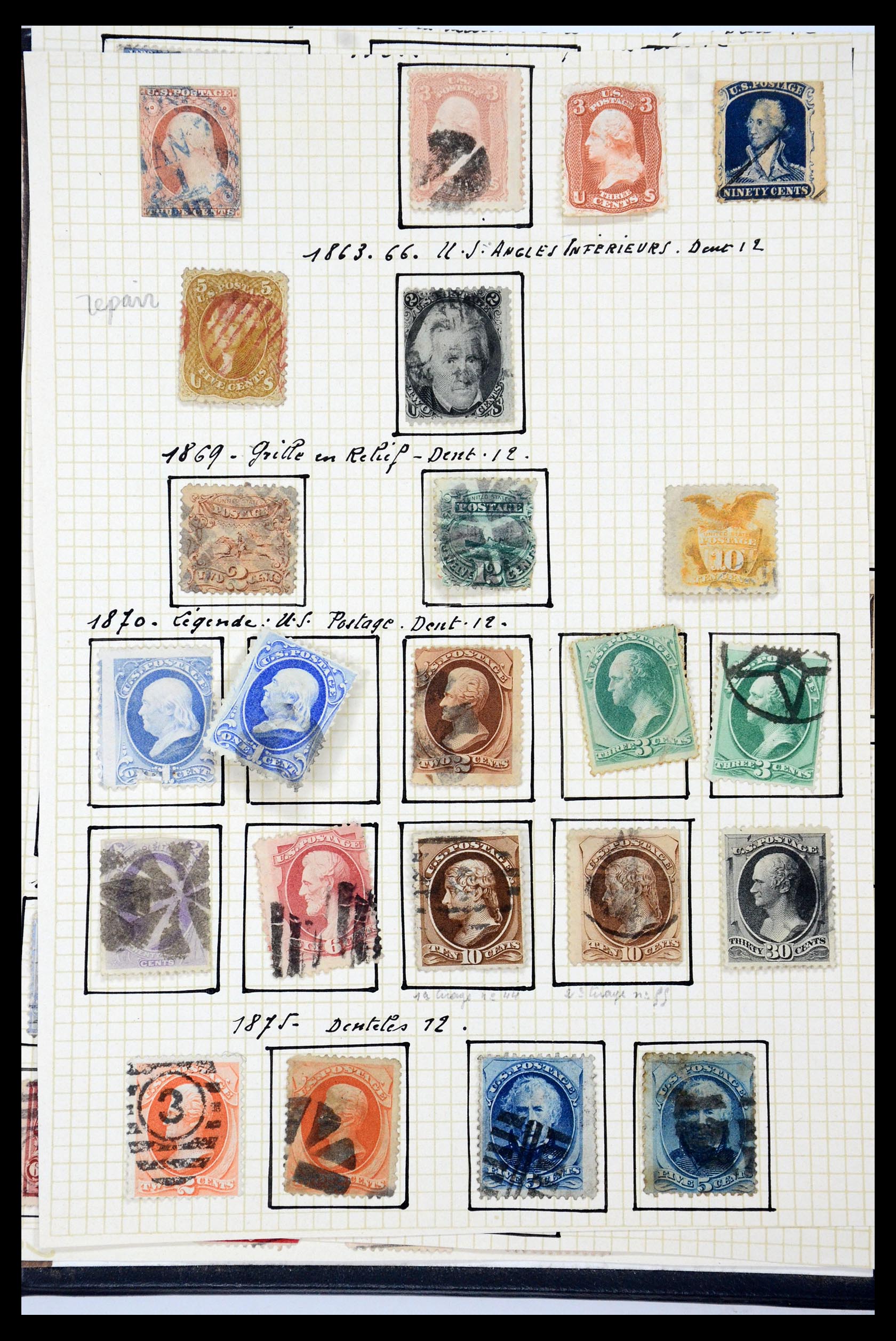 35725 032 - Postzegelverzameling 35725 USA 1851-1950.