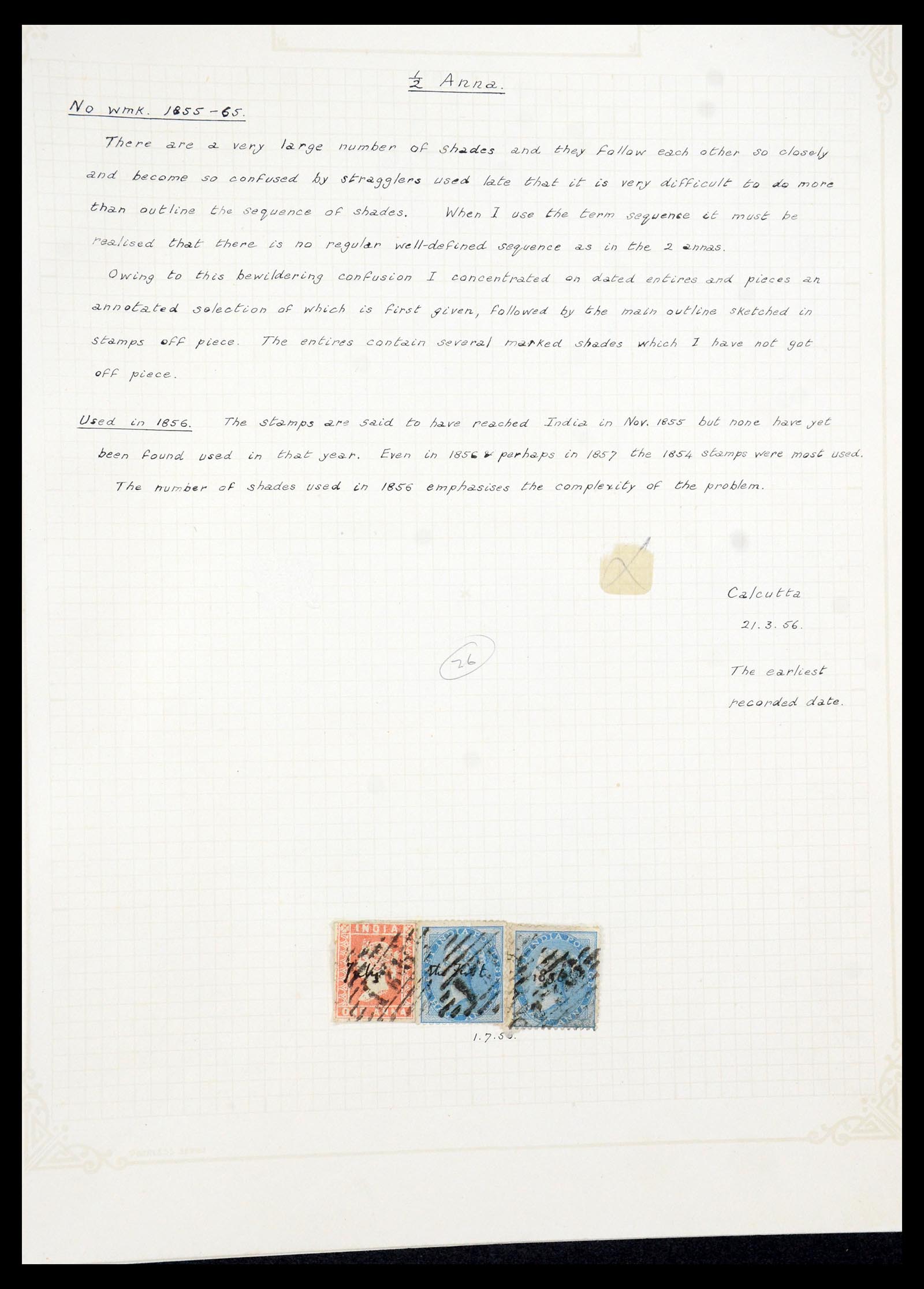 35726 001 - Postzegelverzameling 35726 India 1856-1868.