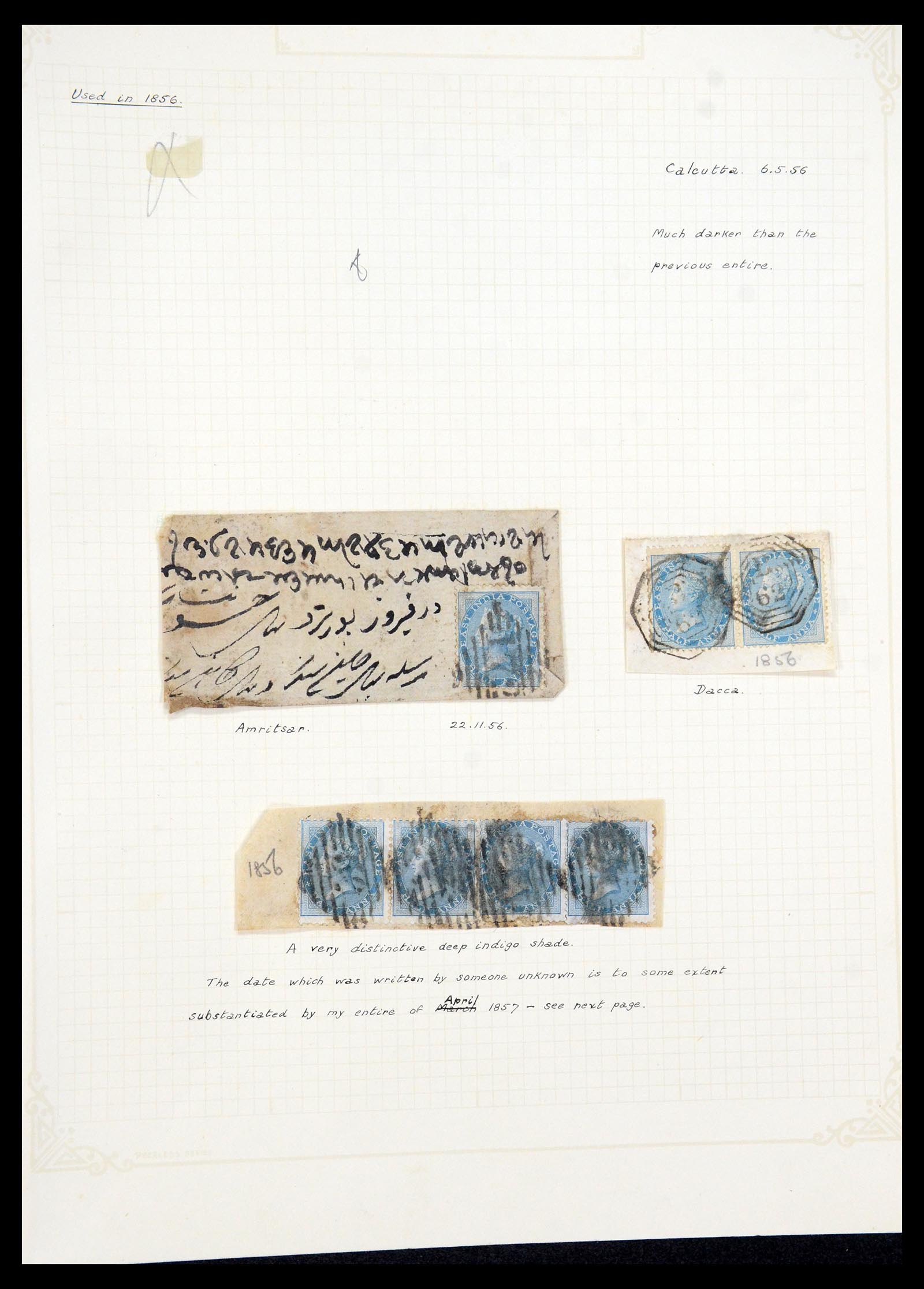 35726 002 - Postzegelverzameling 35726 India 1856-1868.