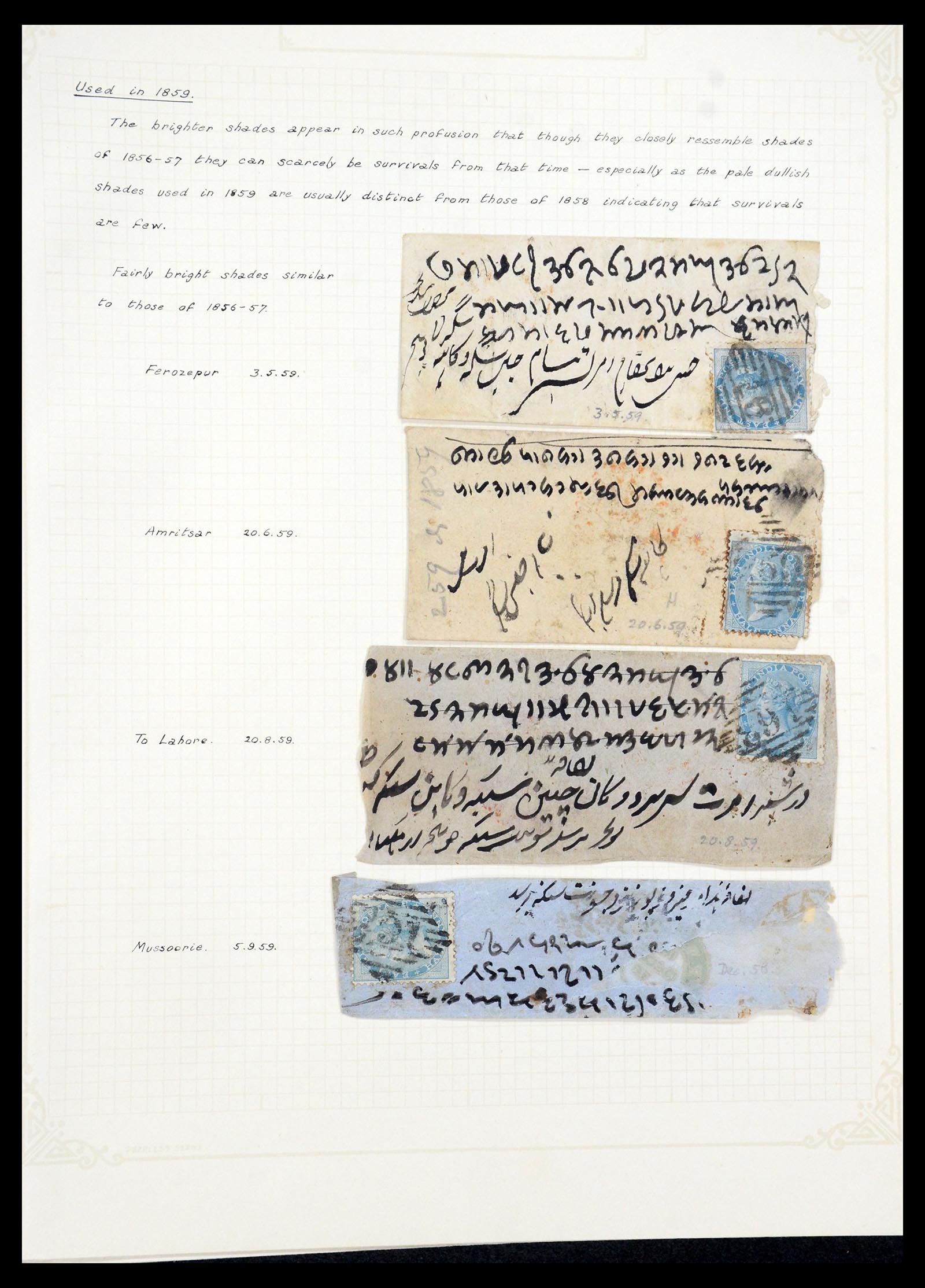 35726 006 - Postzegelverzameling 35726 India 1856-1868.