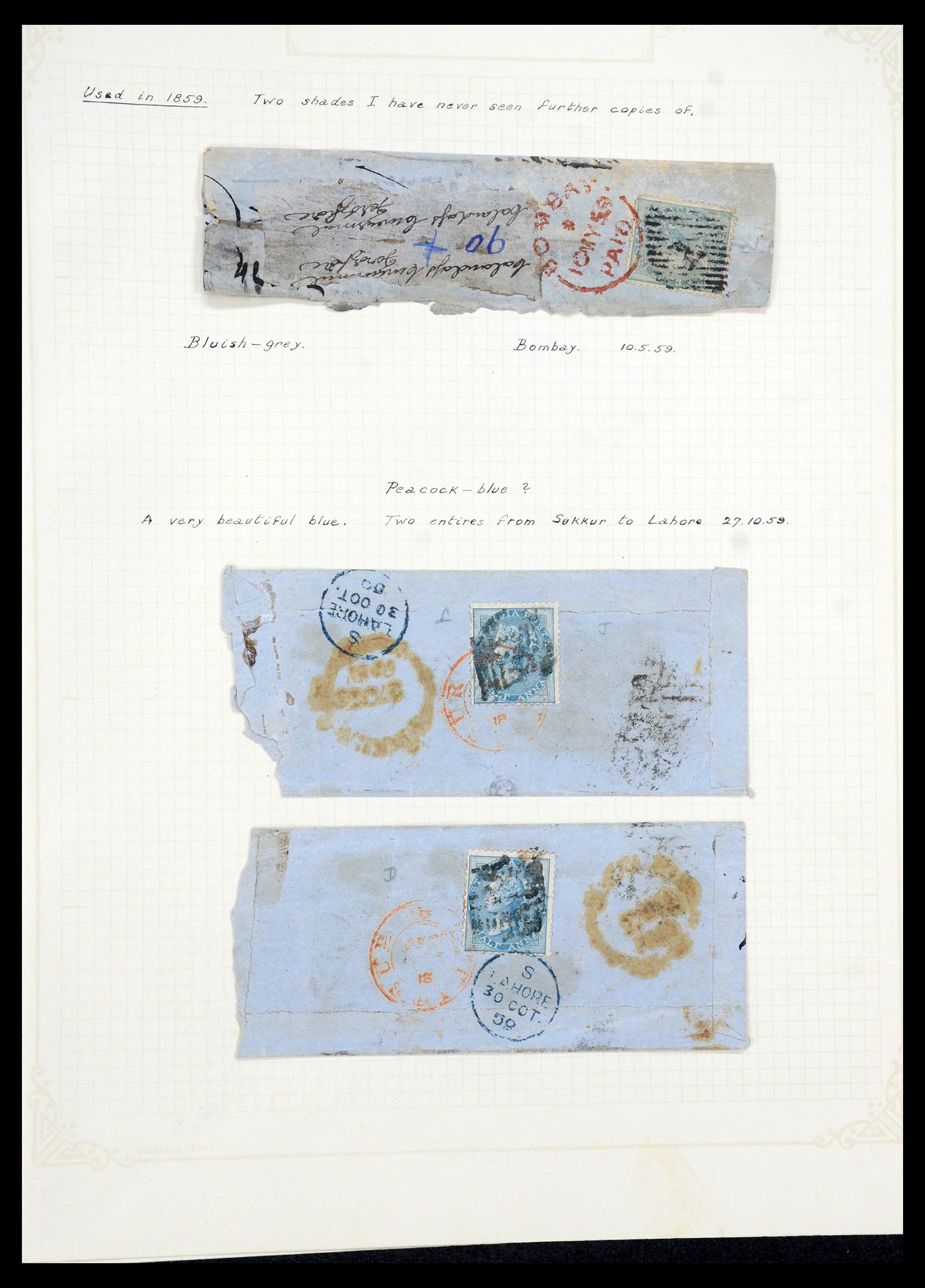 35726 008 - Postzegelverzameling 35726 India 1856-1868.