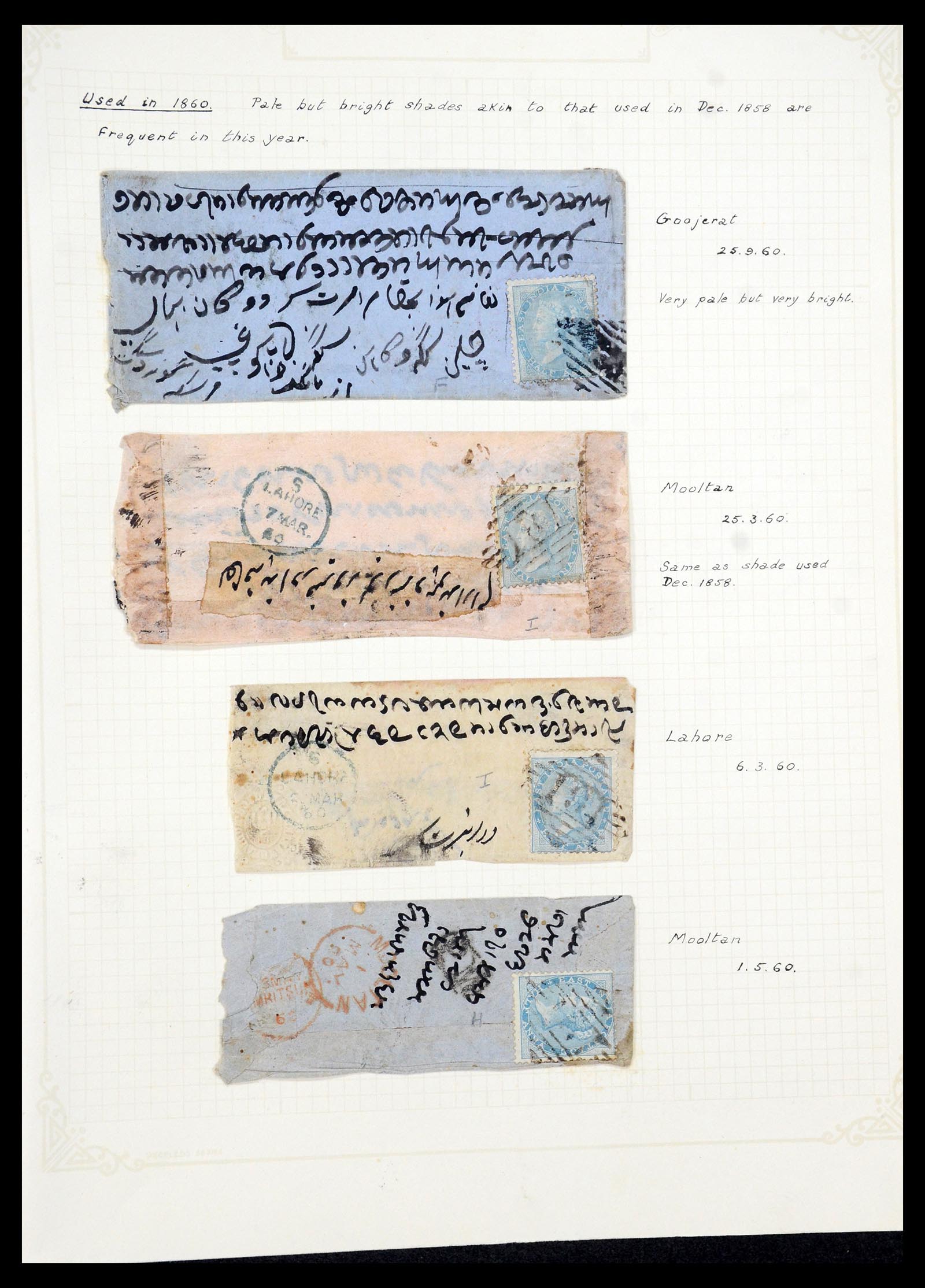 35726 009 - Postzegelverzameling 35726 India 1856-1868.