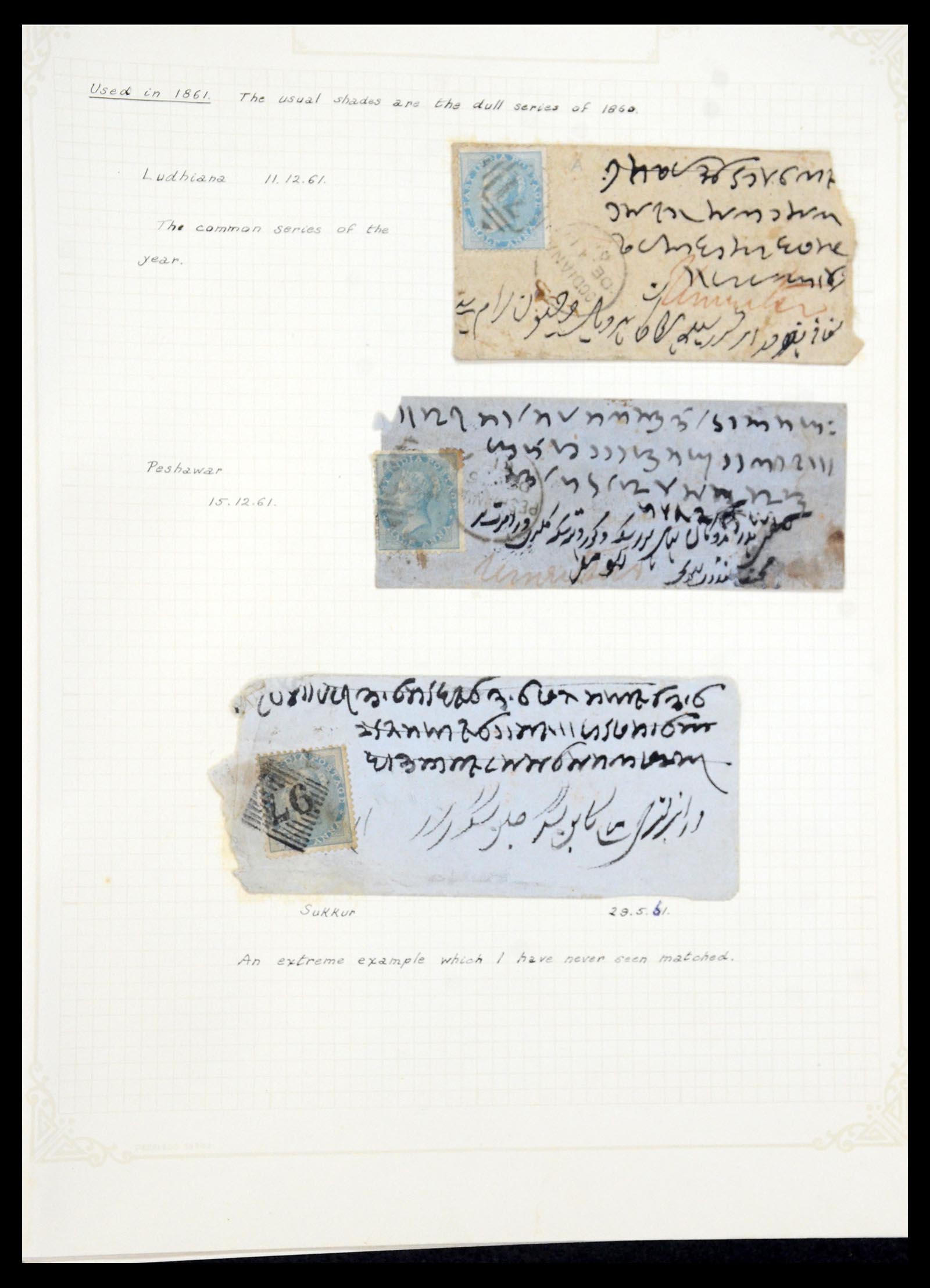 35726 012 - Postzegelverzameling 35726 India 1856-1868.