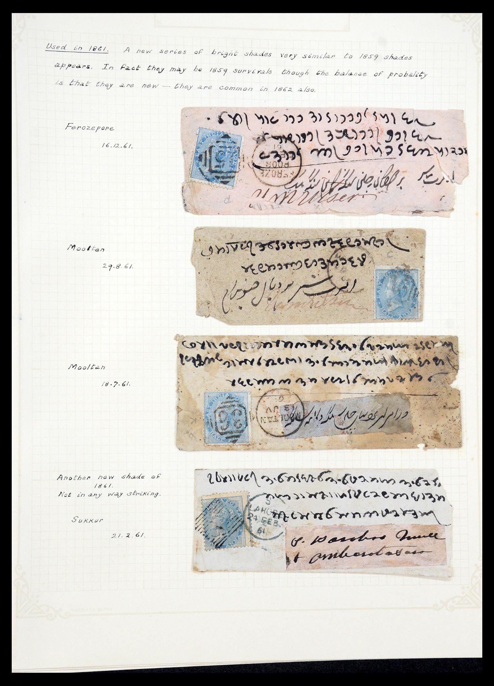 35726 013 - Postzegelverzameling 35726 India 1856-1868.
