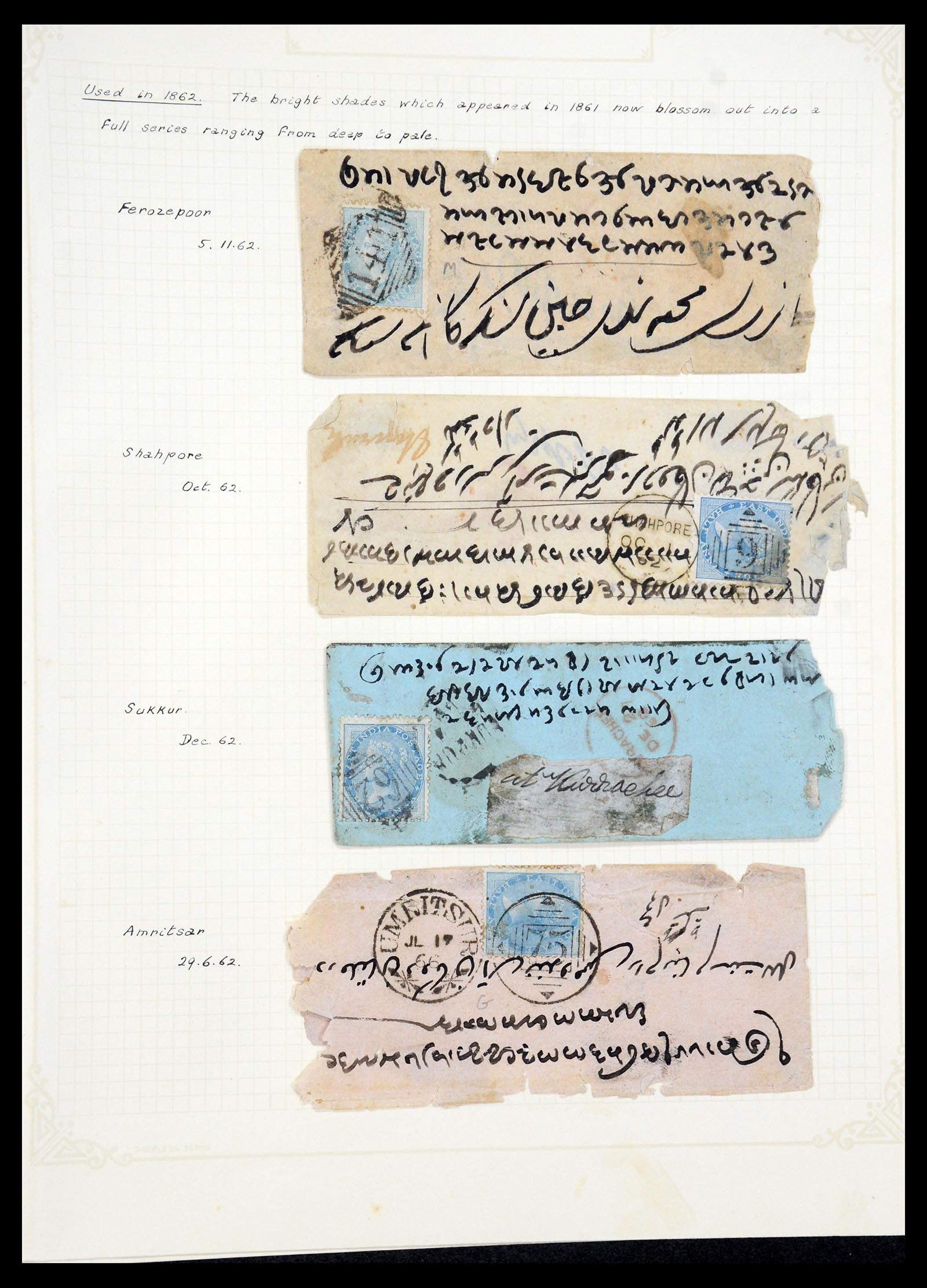 35726 014 - Postzegelverzameling 35726 India 1856-1868.