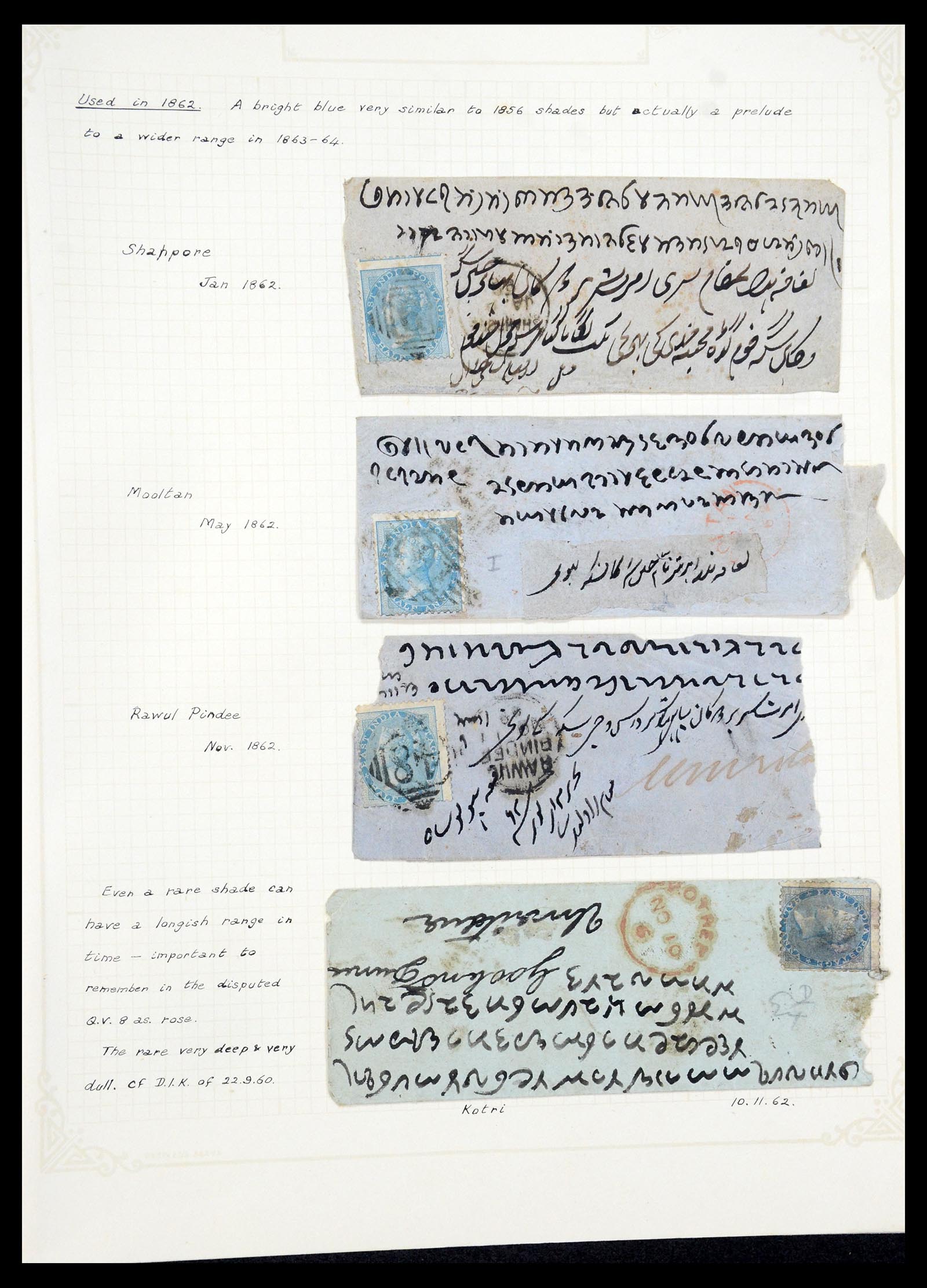 35726 016 - Postzegelverzameling 35726 India 1856-1868.