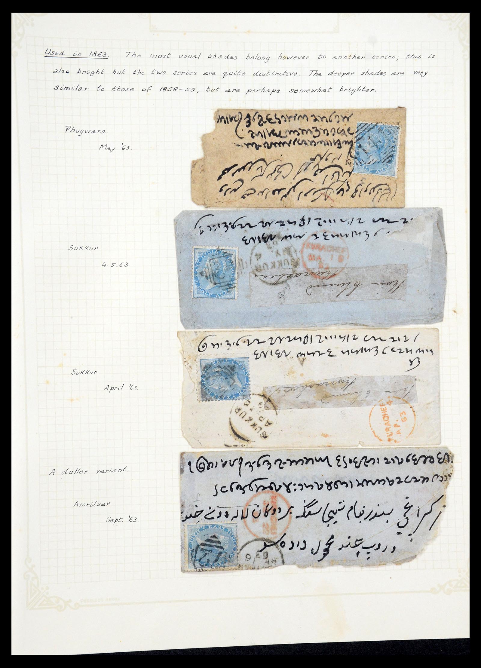35726 018 - Postzegelverzameling 35726 India 1856-1868.
