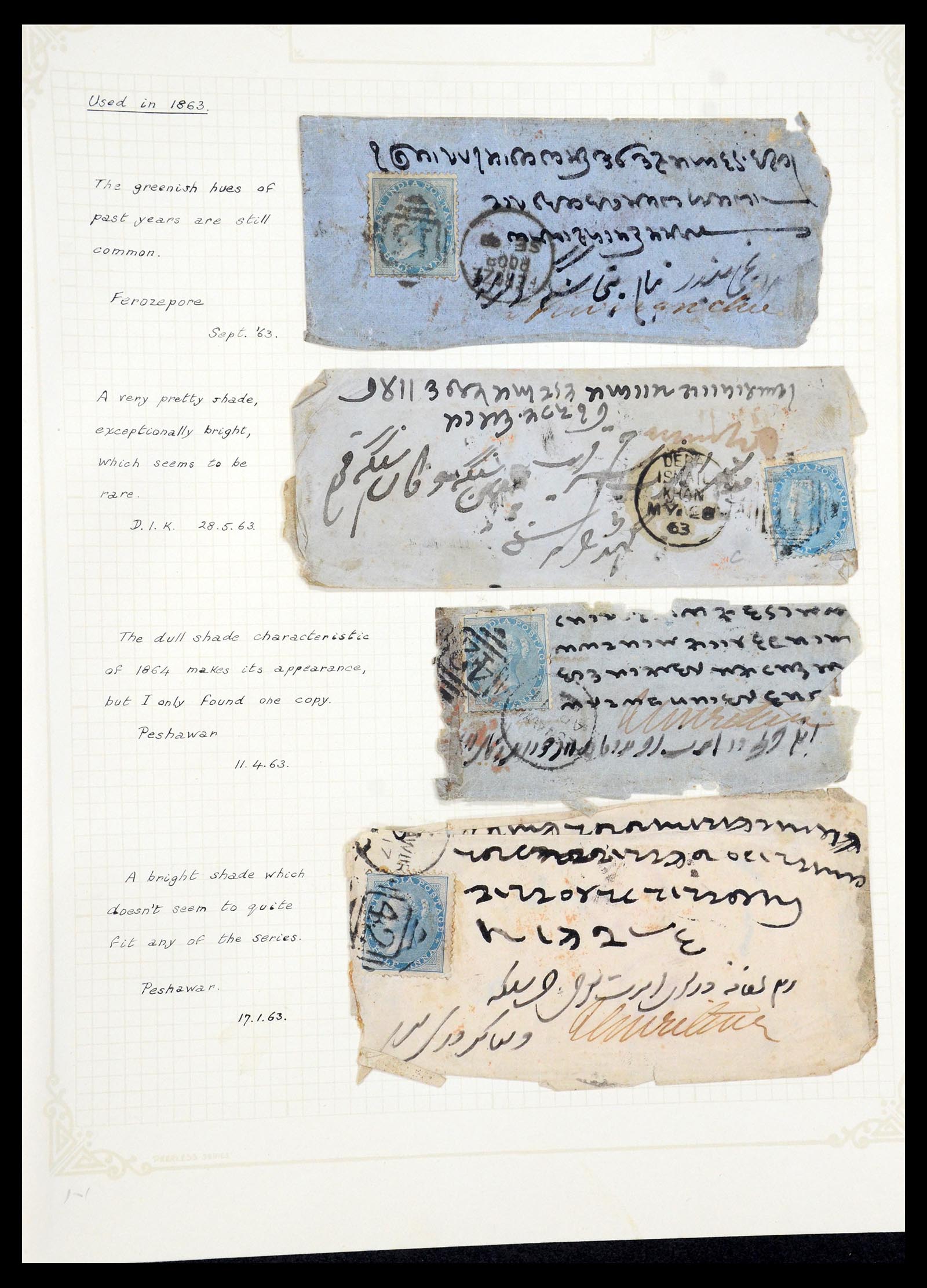 35726 019 - Postzegelverzameling 35726 India 1856-1868.