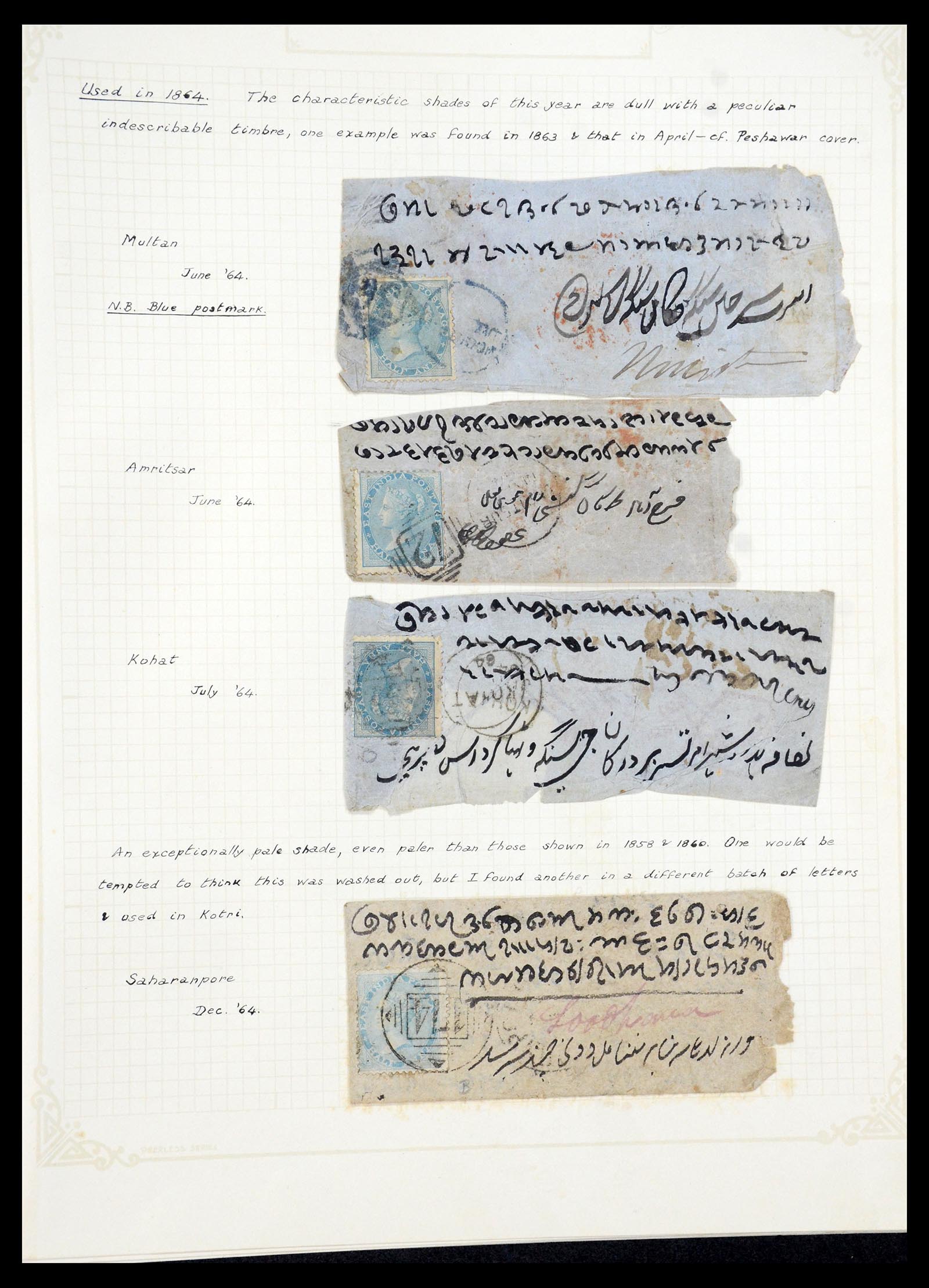 35726 020 - Postzegelverzameling 35726 India 1856-1868.
