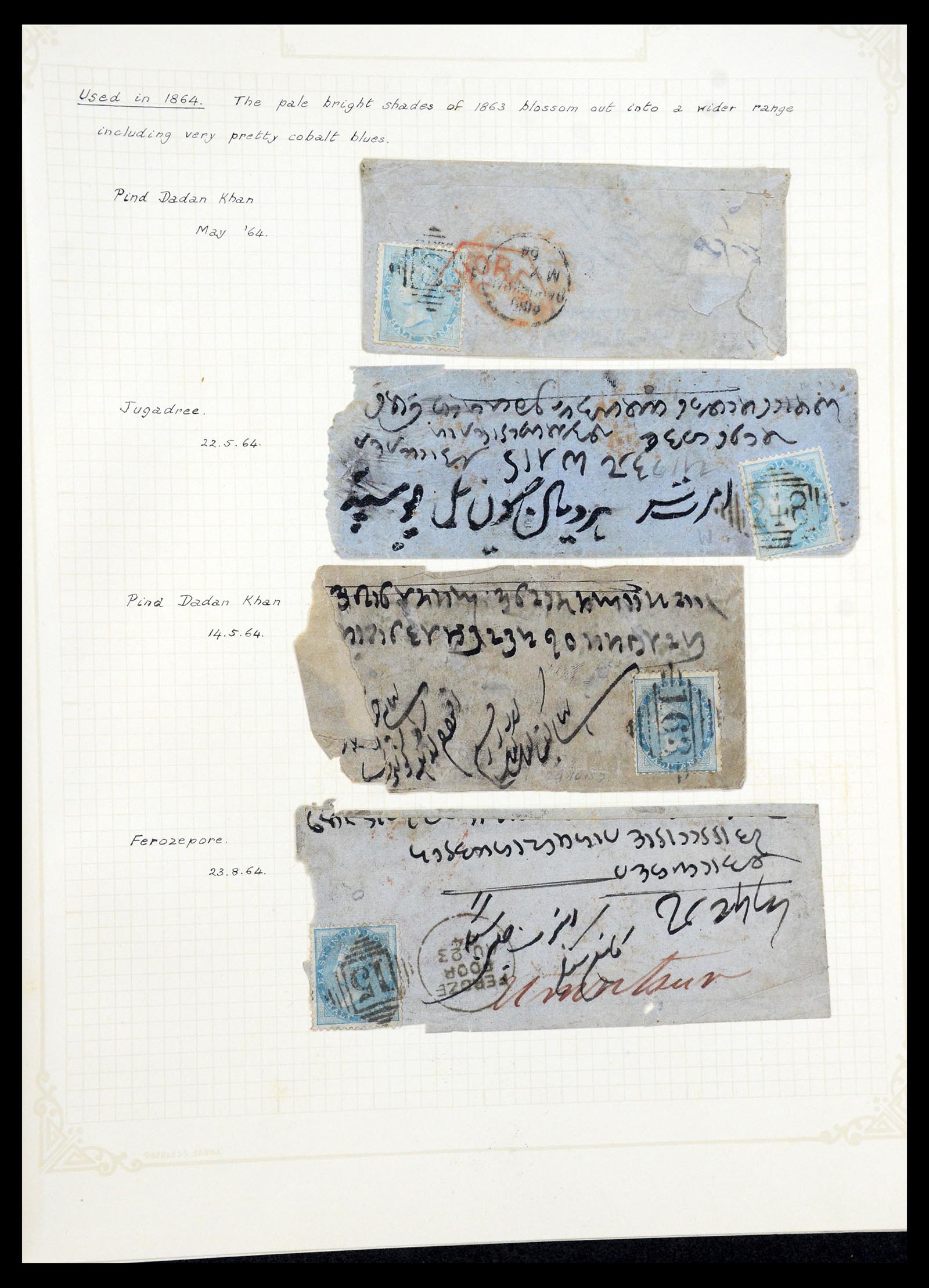 35726 021 - Postzegelverzameling 35726 India 1856-1868.