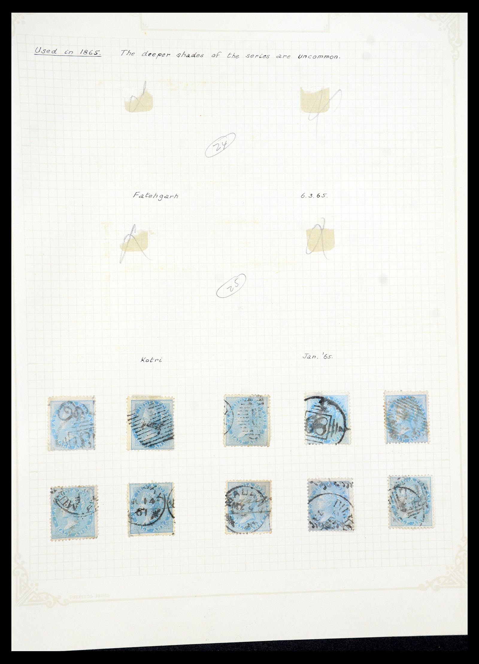 35726 023 - Postzegelverzameling 35726 India 1856-1868.