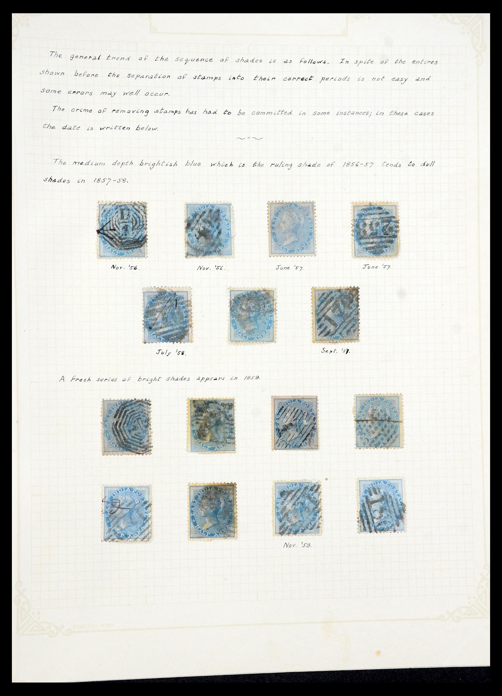 35726 024 - Postzegelverzameling 35726 India 1856-1868.