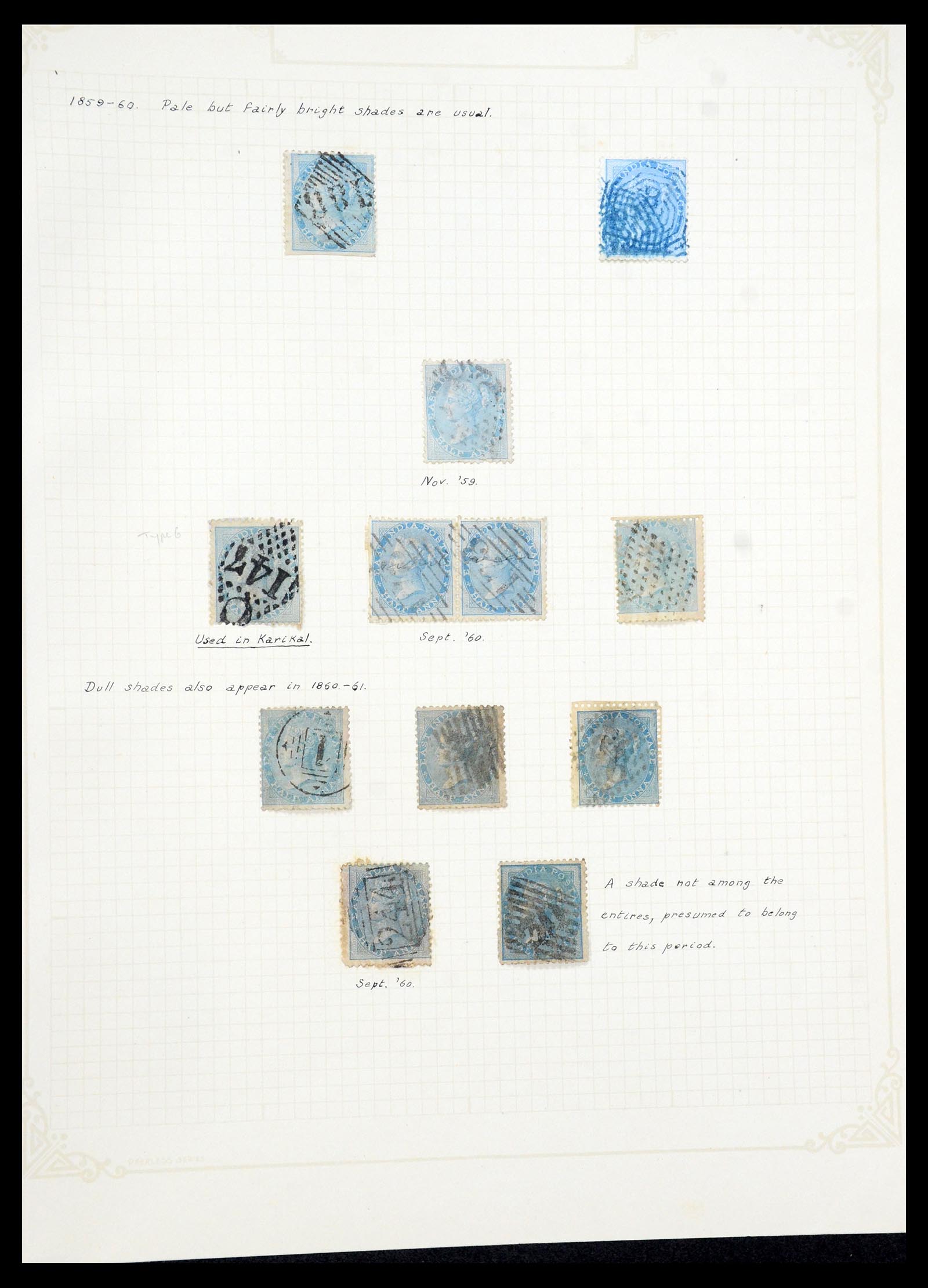 35726 025 - Postzegelverzameling 35726 India 1856-1868.