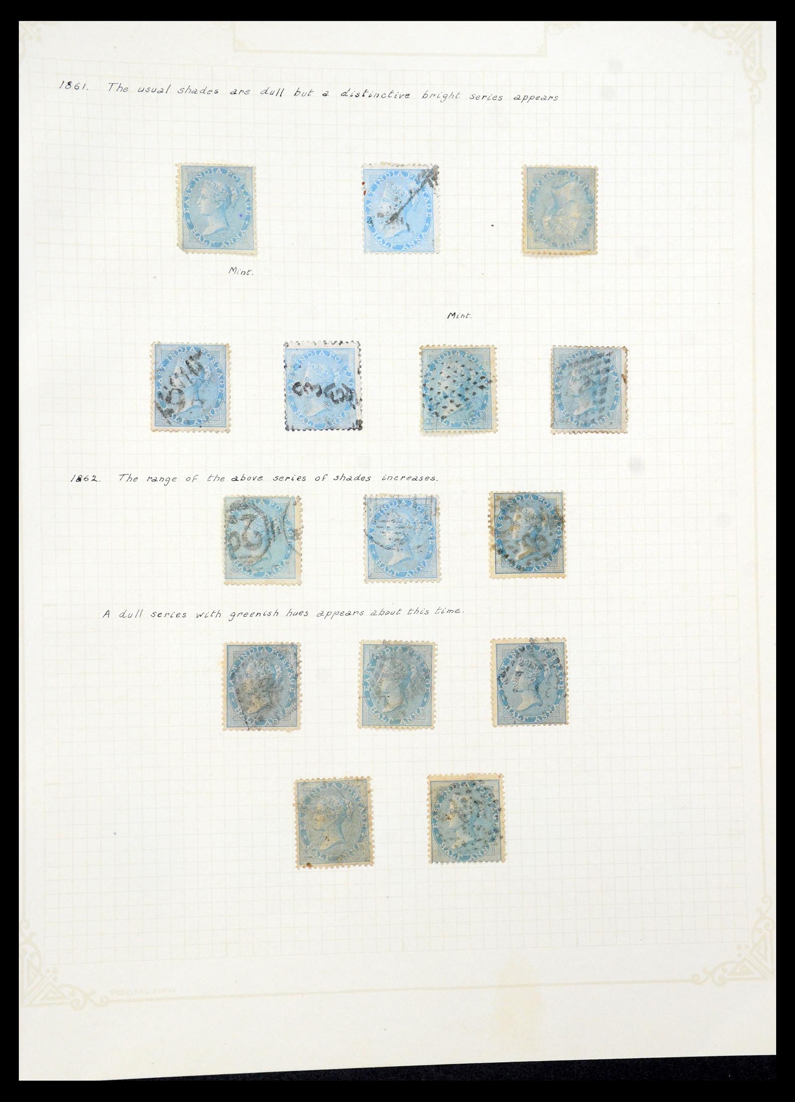 35726 026 - Postzegelverzameling 35726 India 1856-1868.