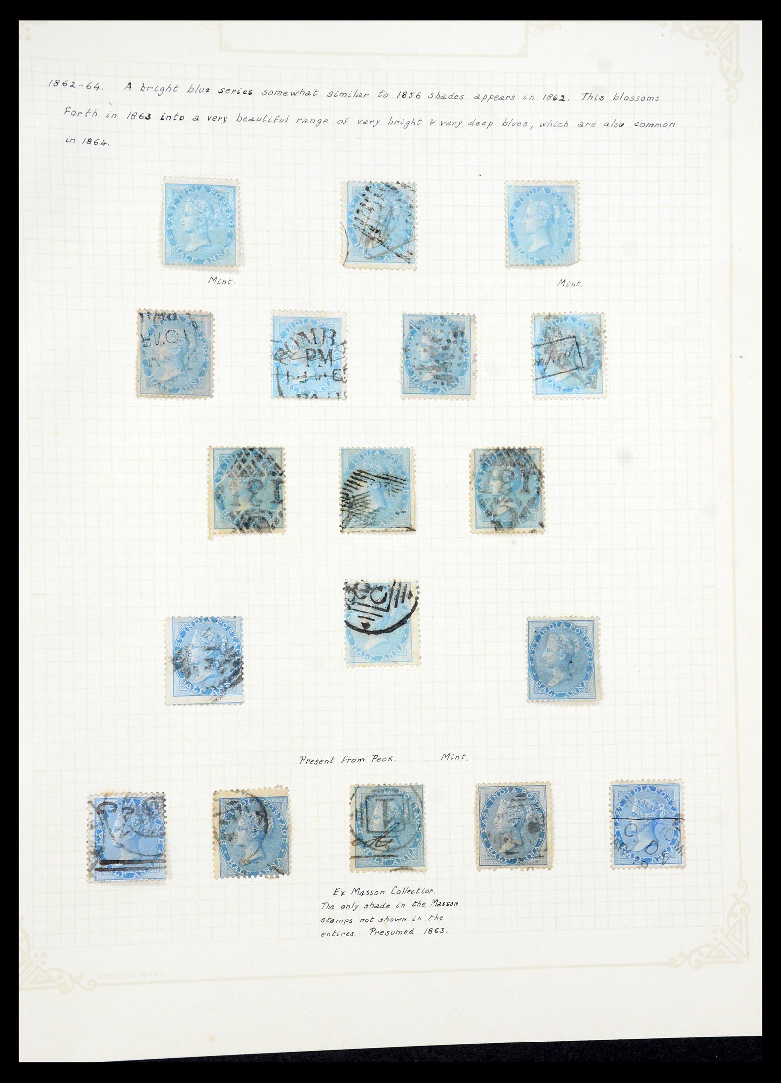35726 027 - Postzegelverzameling 35726 India 1856-1868.