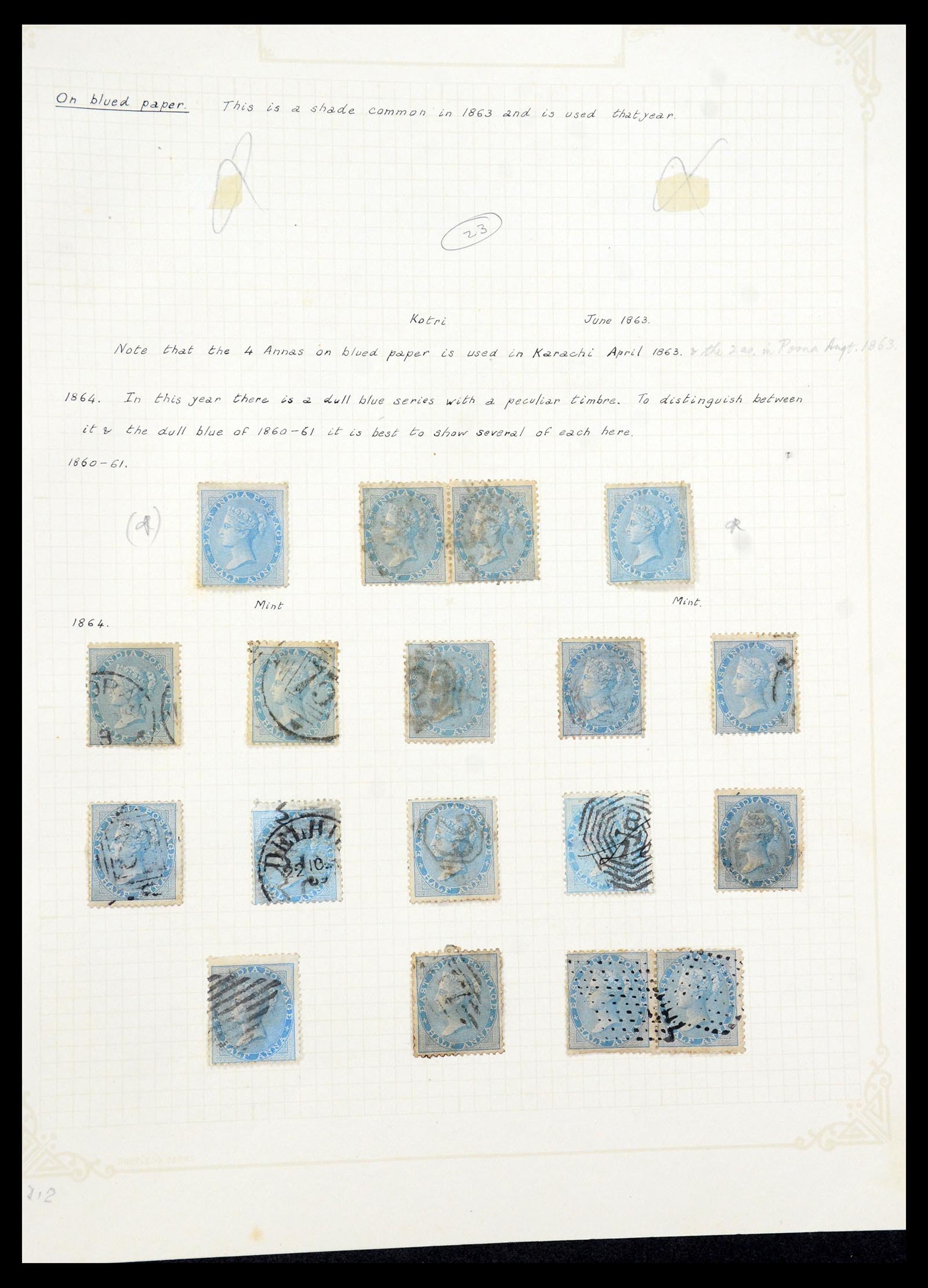 35726 028 - Postzegelverzameling 35726 India 1856-1868.