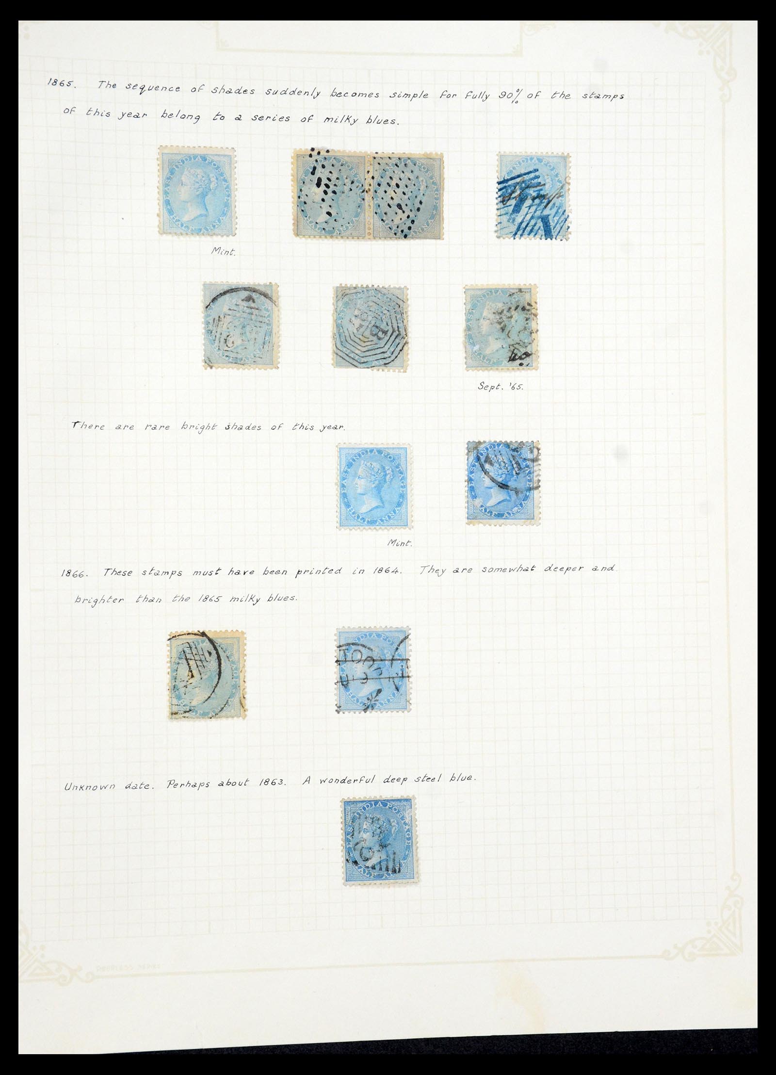35726 029 - Postzegelverzameling 35726 India 1856-1868.