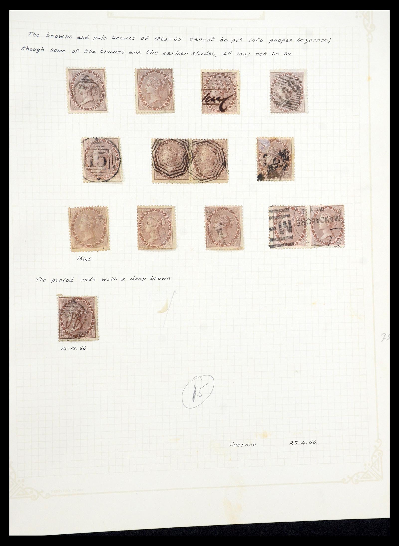 35726 035 - Postzegelverzameling 35726 India 1856-1868.
