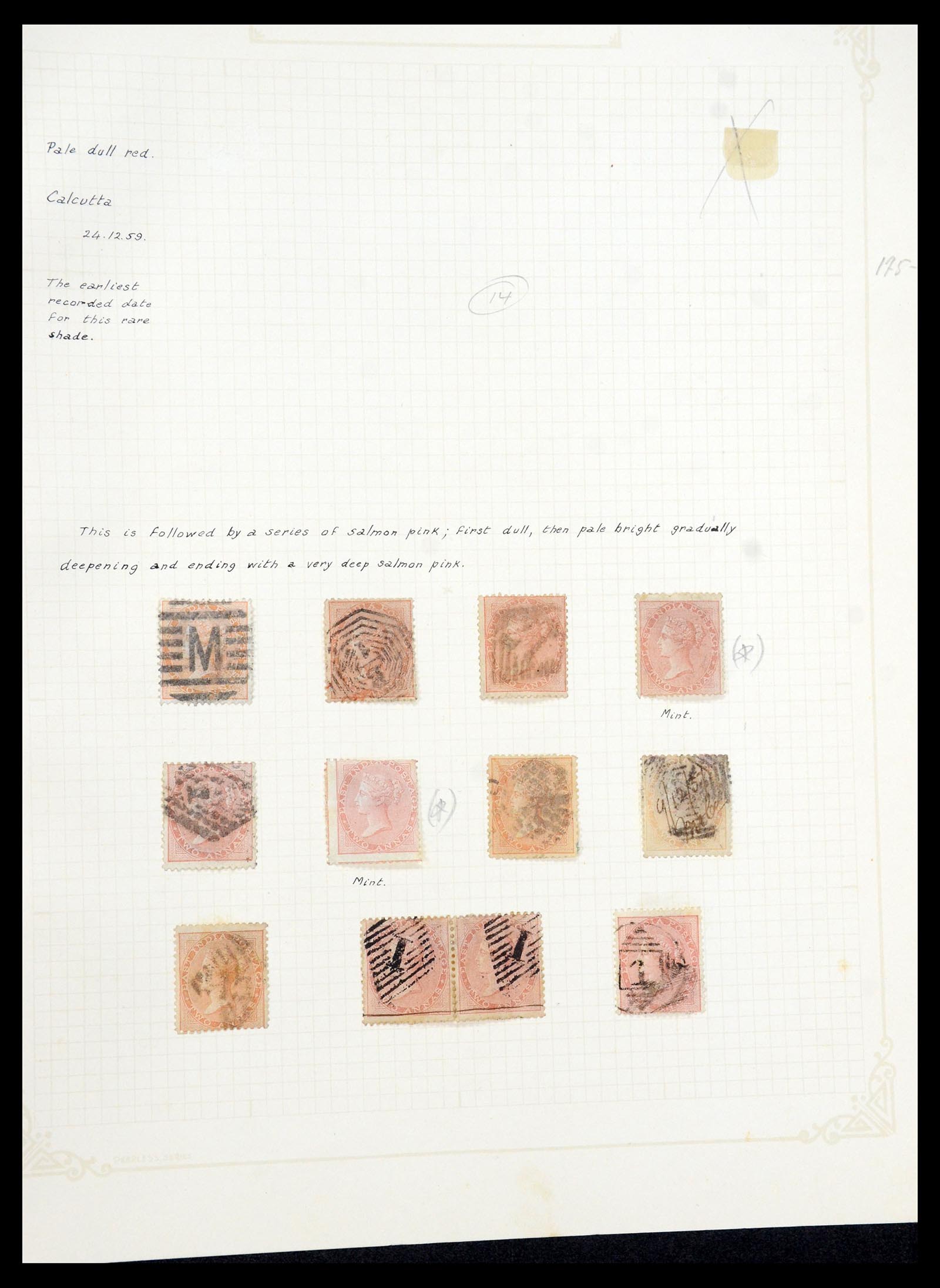 35726 036 - Postzegelverzameling 35726 India 1856-1868.
