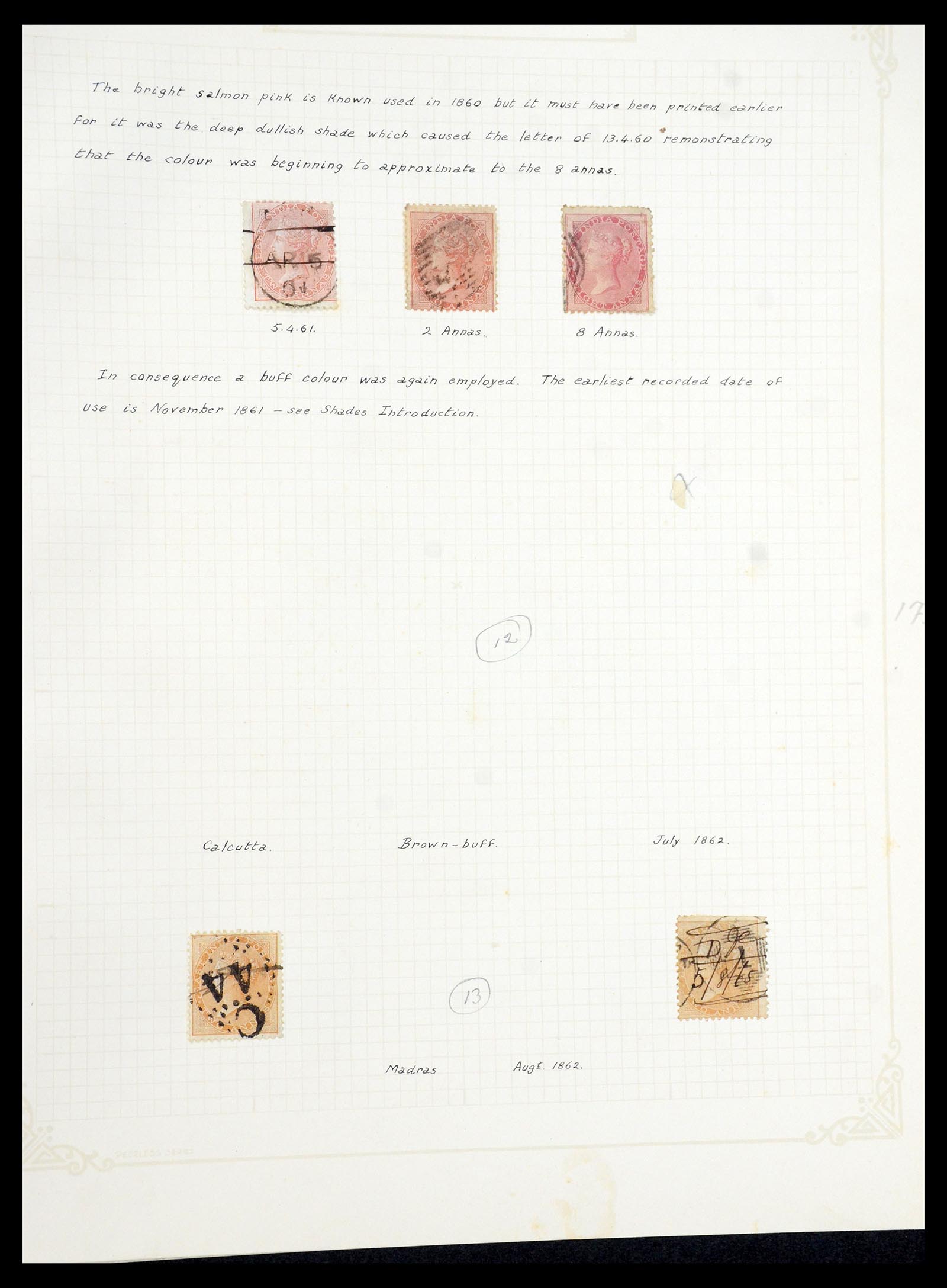 35726 037 - Postzegelverzameling 35726 India 1856-1868.