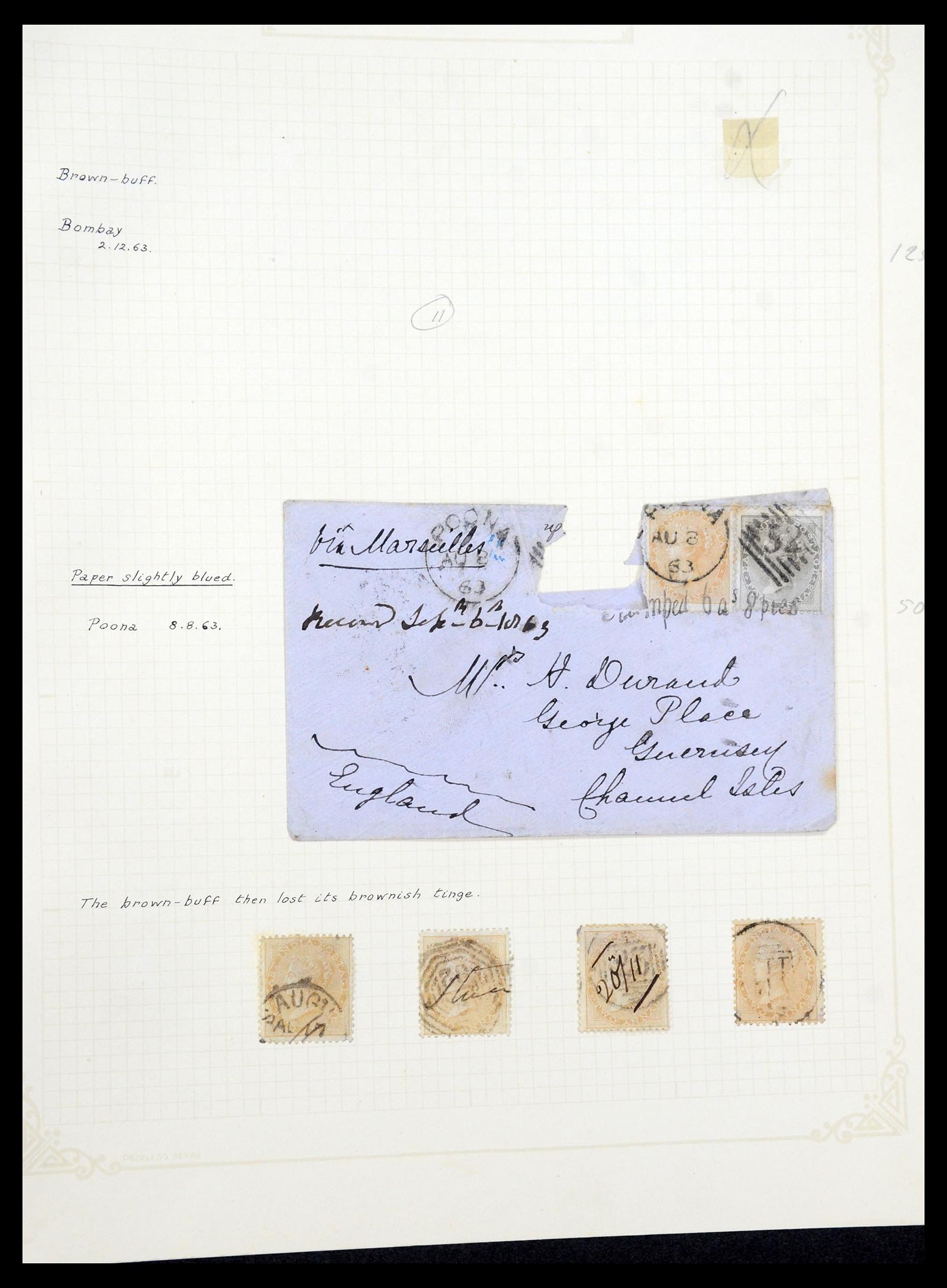 35726 038 - Postzegelverzameling 35726 India 1856-1868.