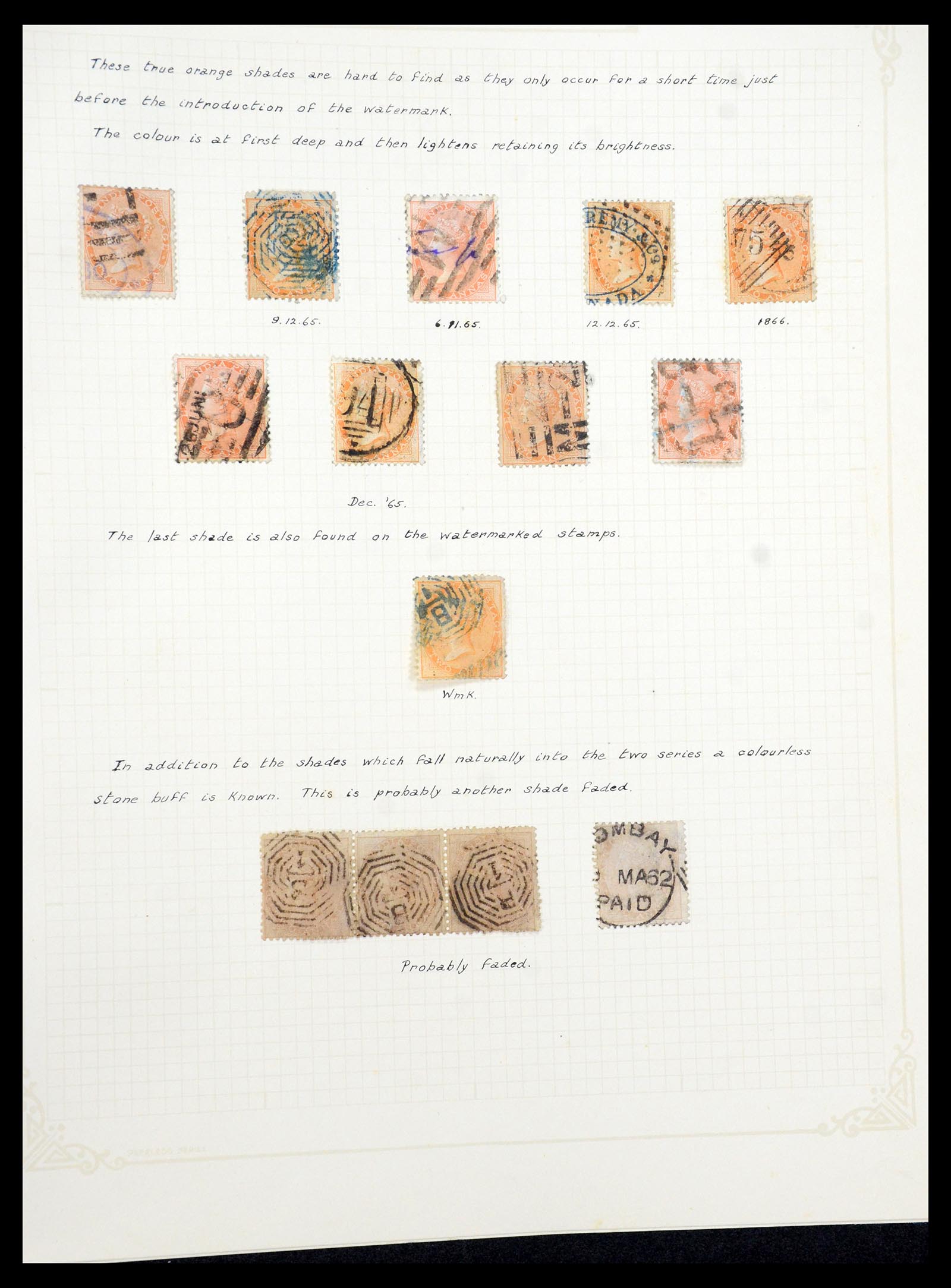 35726 040 - Postzegelverzameling 35726 India 1856-1868.