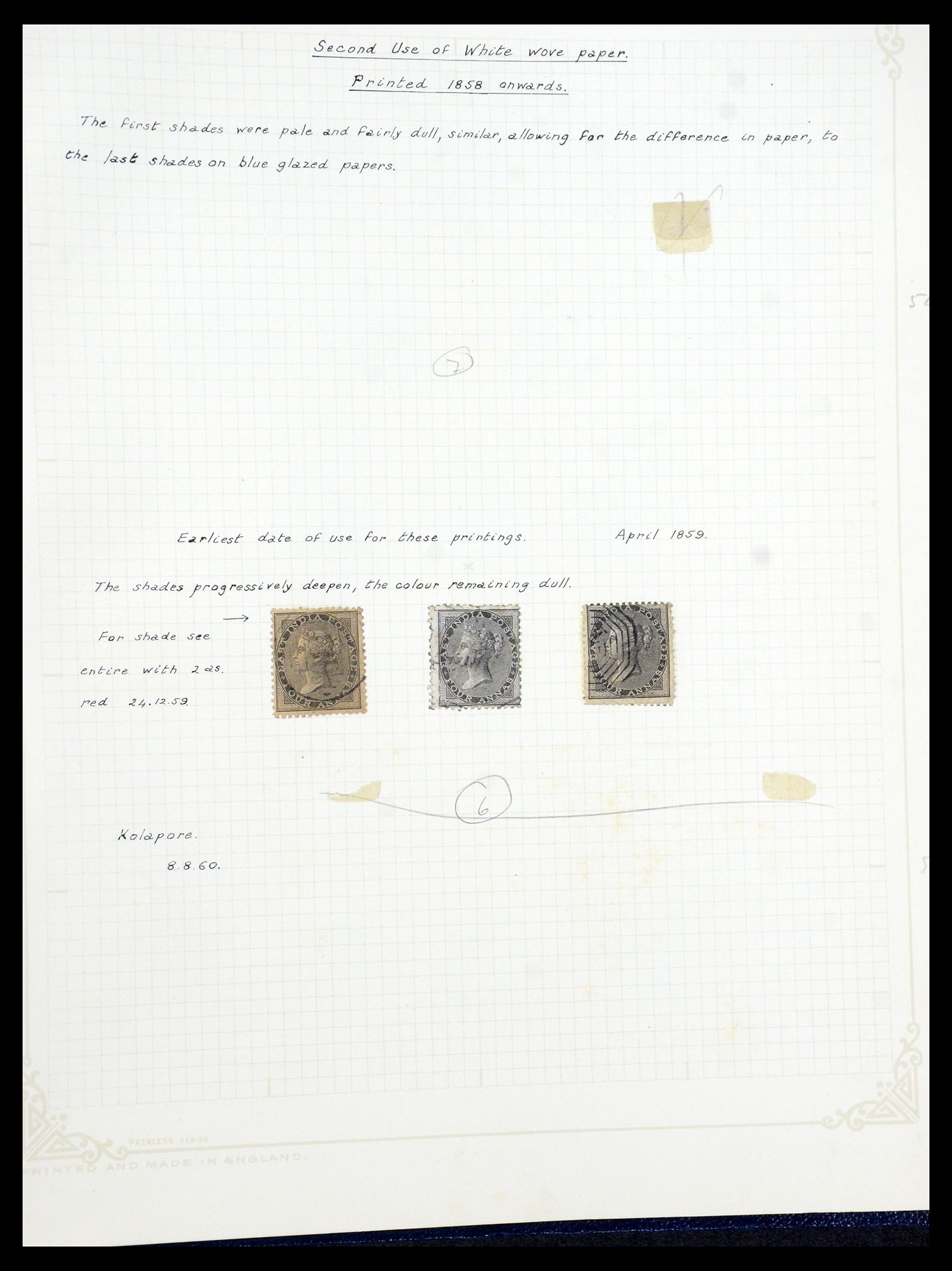 35726 042 - Postzegelverzameling 35726 India 1856-1868.