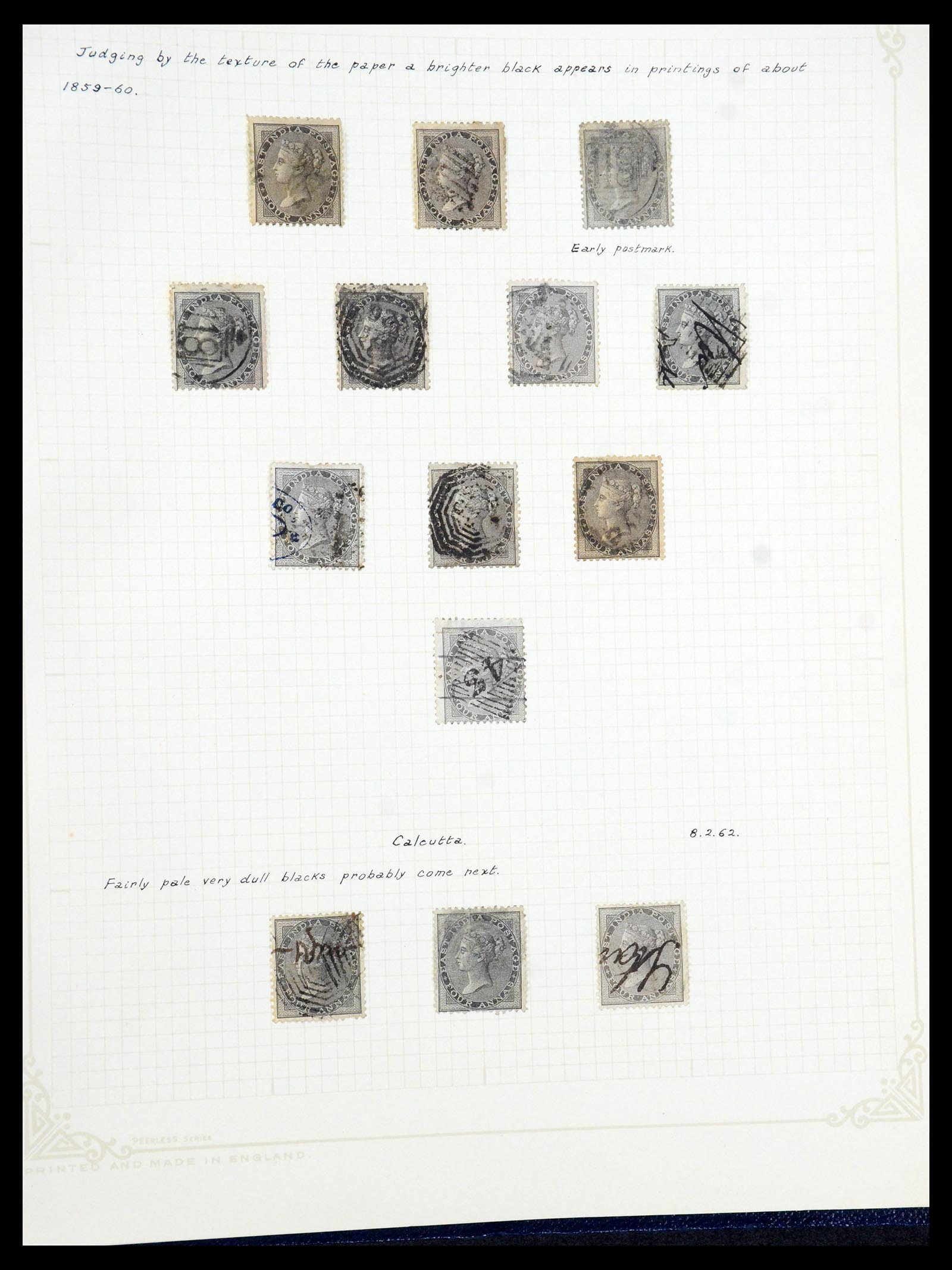 35726 043 - Postzegelverzameling 35726 India 1856-1868.