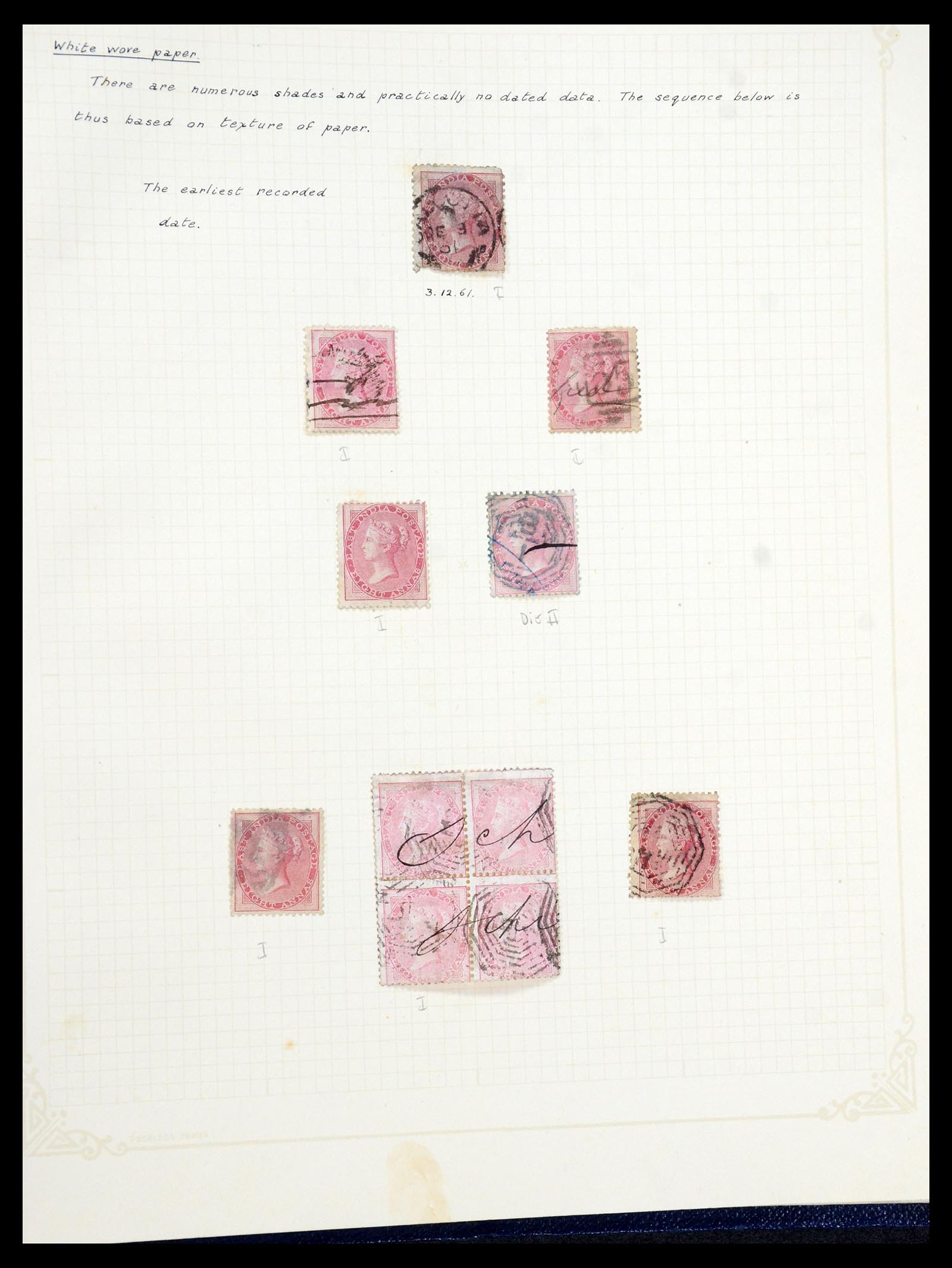 35726 047 - Postzegelverzameling 35726 India 1856-1868.