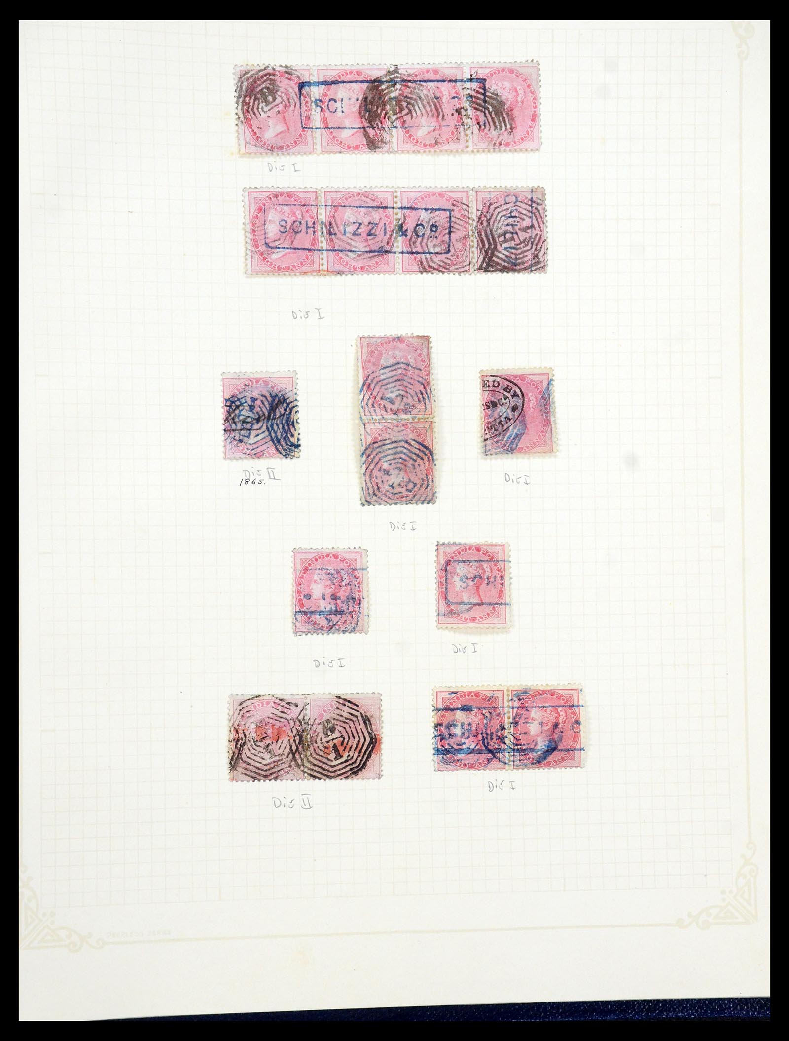 35726 048 - Postzegelverzameling 35726 India 1856-1868.