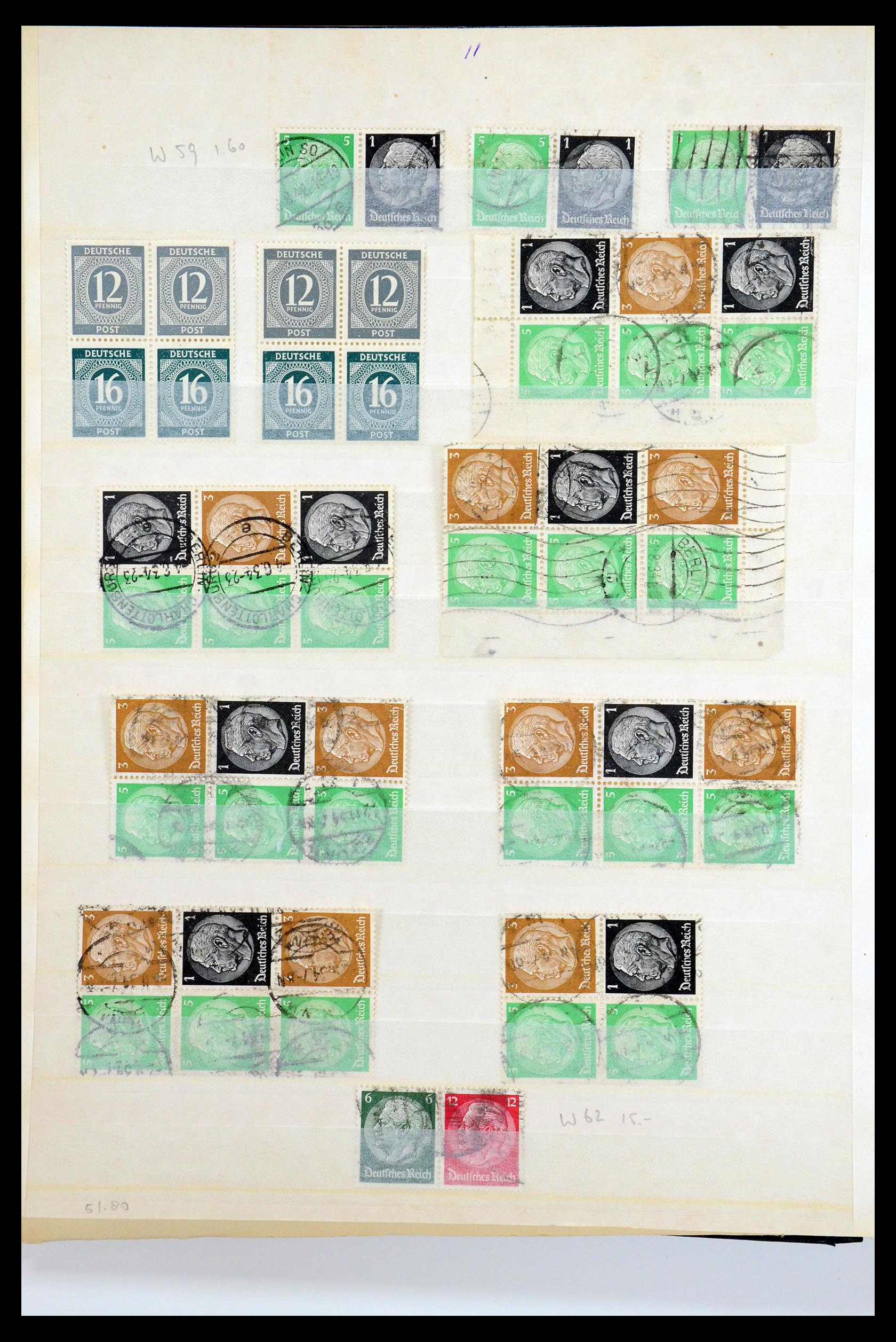 35729 031 - Postzegelverzameling 35729 Duitsland combinaties 1920-1980.