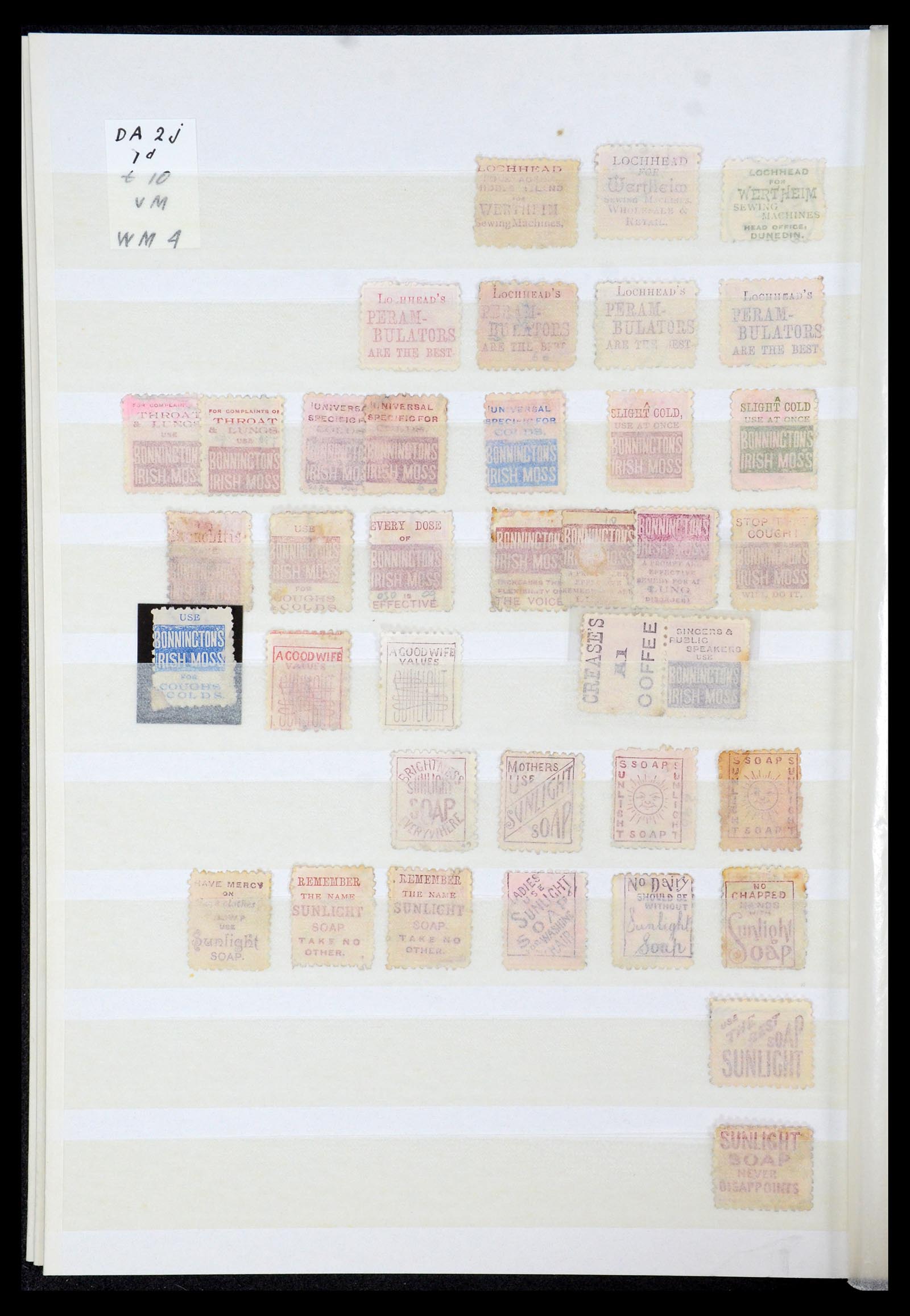 35730 005 - Postzegelverzameling 35730 Nieuw Zeeland reclame opdrukken 1882-1897.