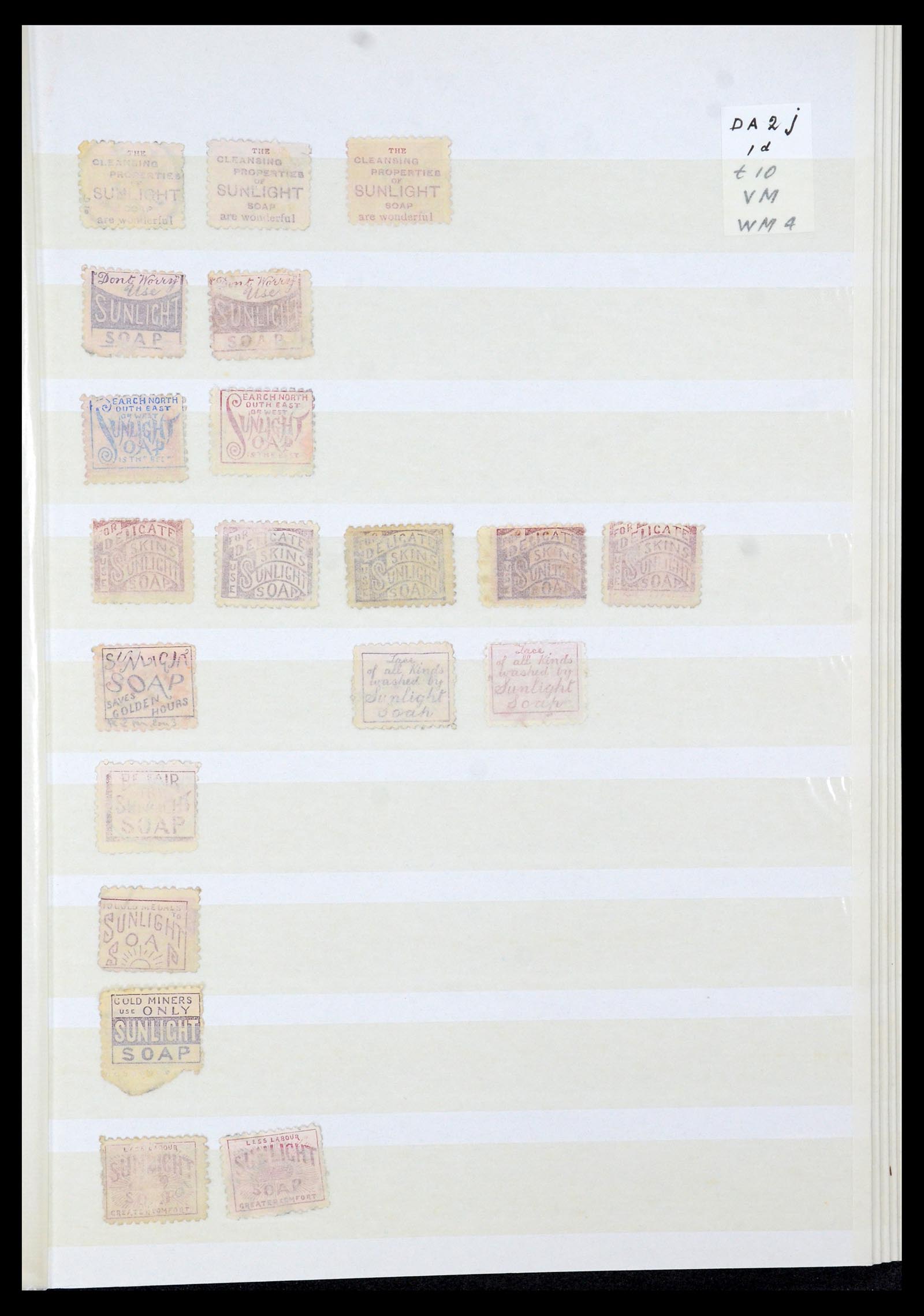 35730 006 - Postzegelverzameling 35730 Nieuw Zeeland reclame opdrukken 1882-1897.