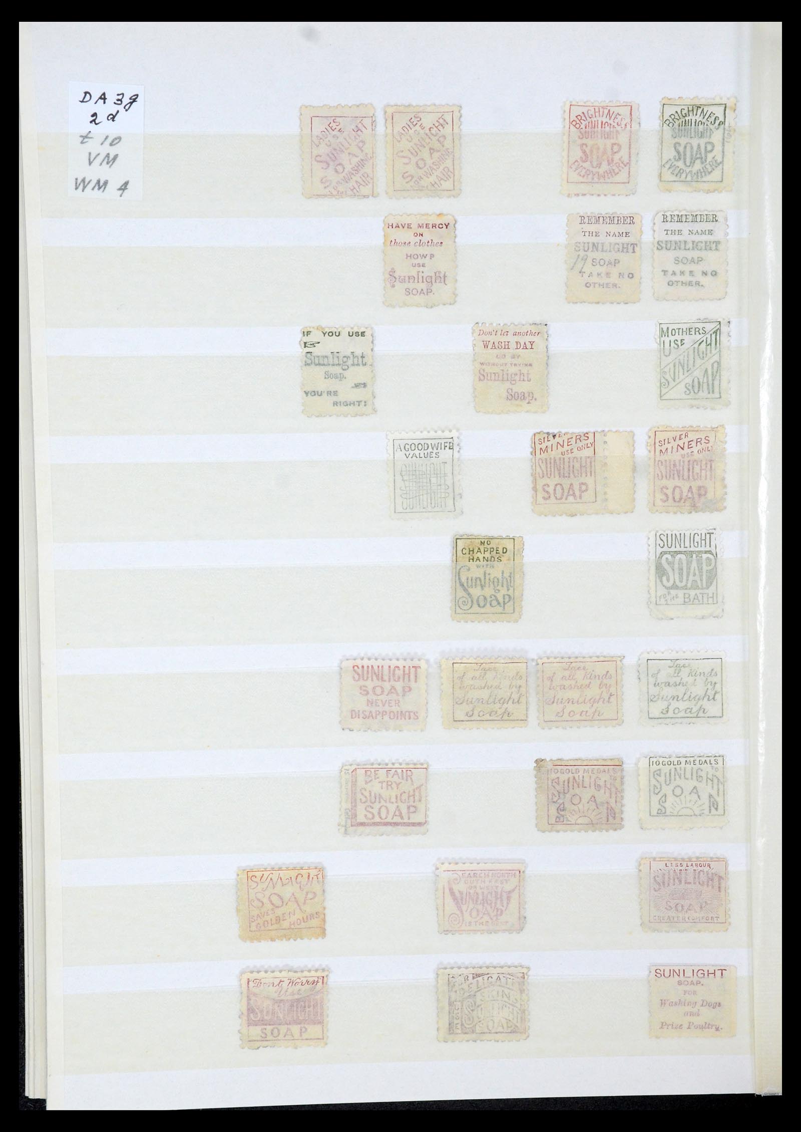 35730 009 - Postzegelverzameling 35730 Nieuw Zeeland reclame opdrukken 1882-1897.